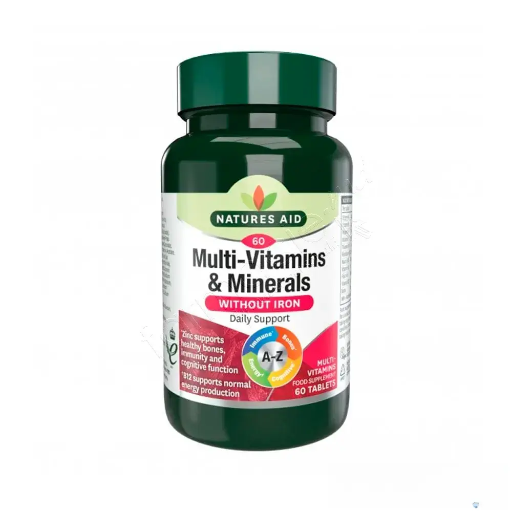 Multivitamine+Minerale A-Z Vegan comp. N60 (fara fier) Natures Aid