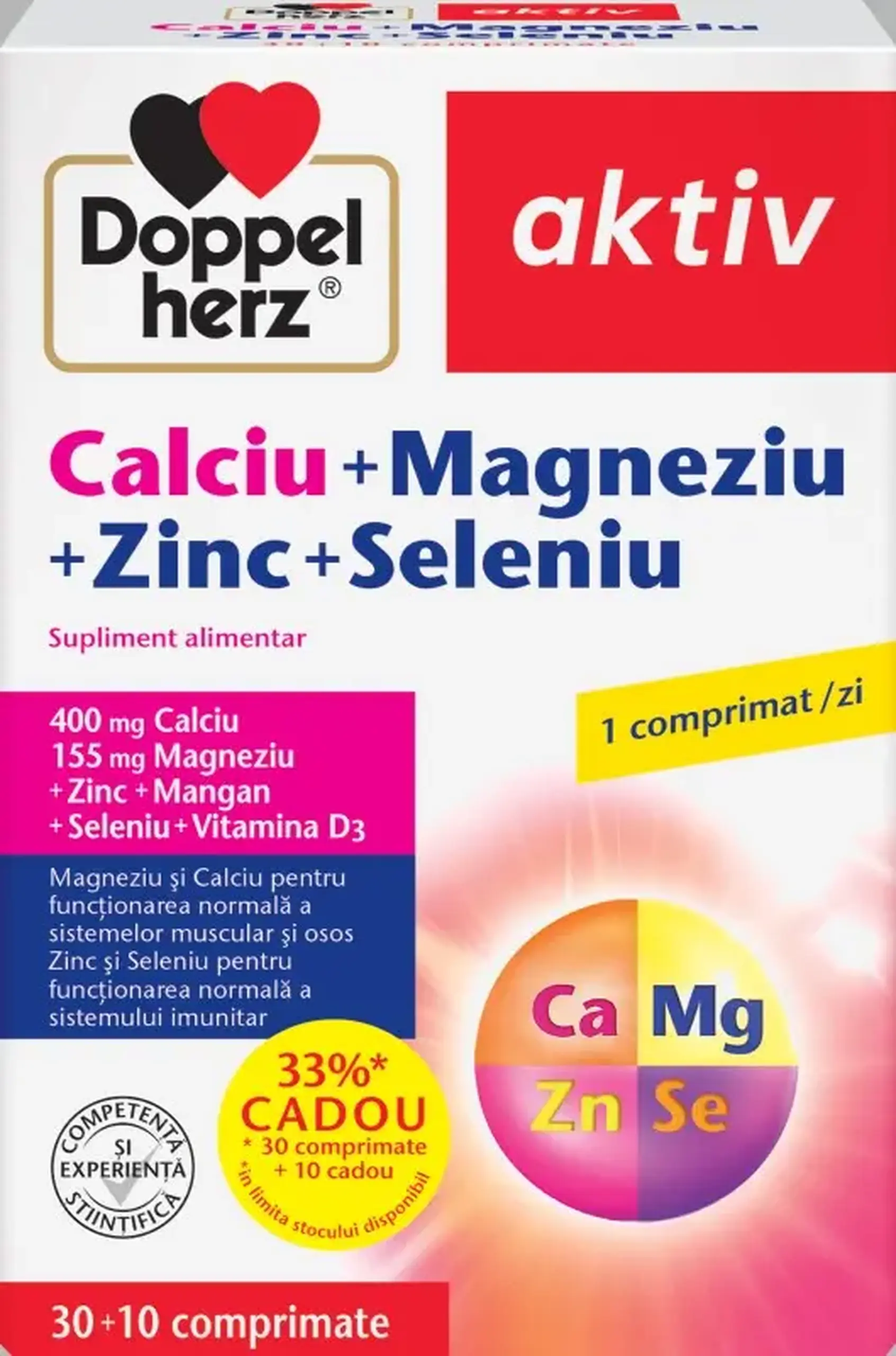 Calciu+Magneziu+Zinc+Selen comp. N30+10 Doppelherz