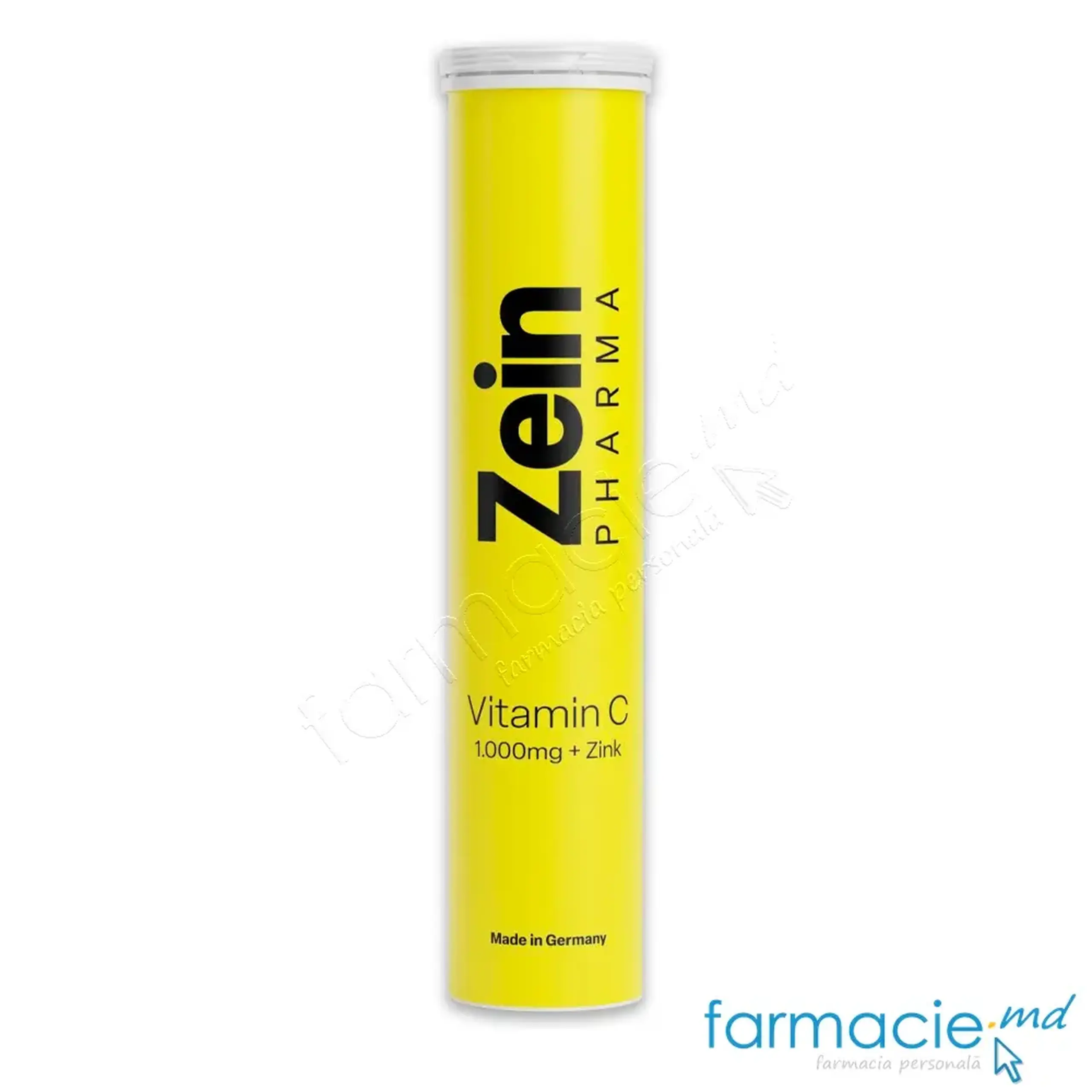 Vitamina C 1000mg+Zinc 10mg comp.eferv.N20 (portocala) ZeinPharma