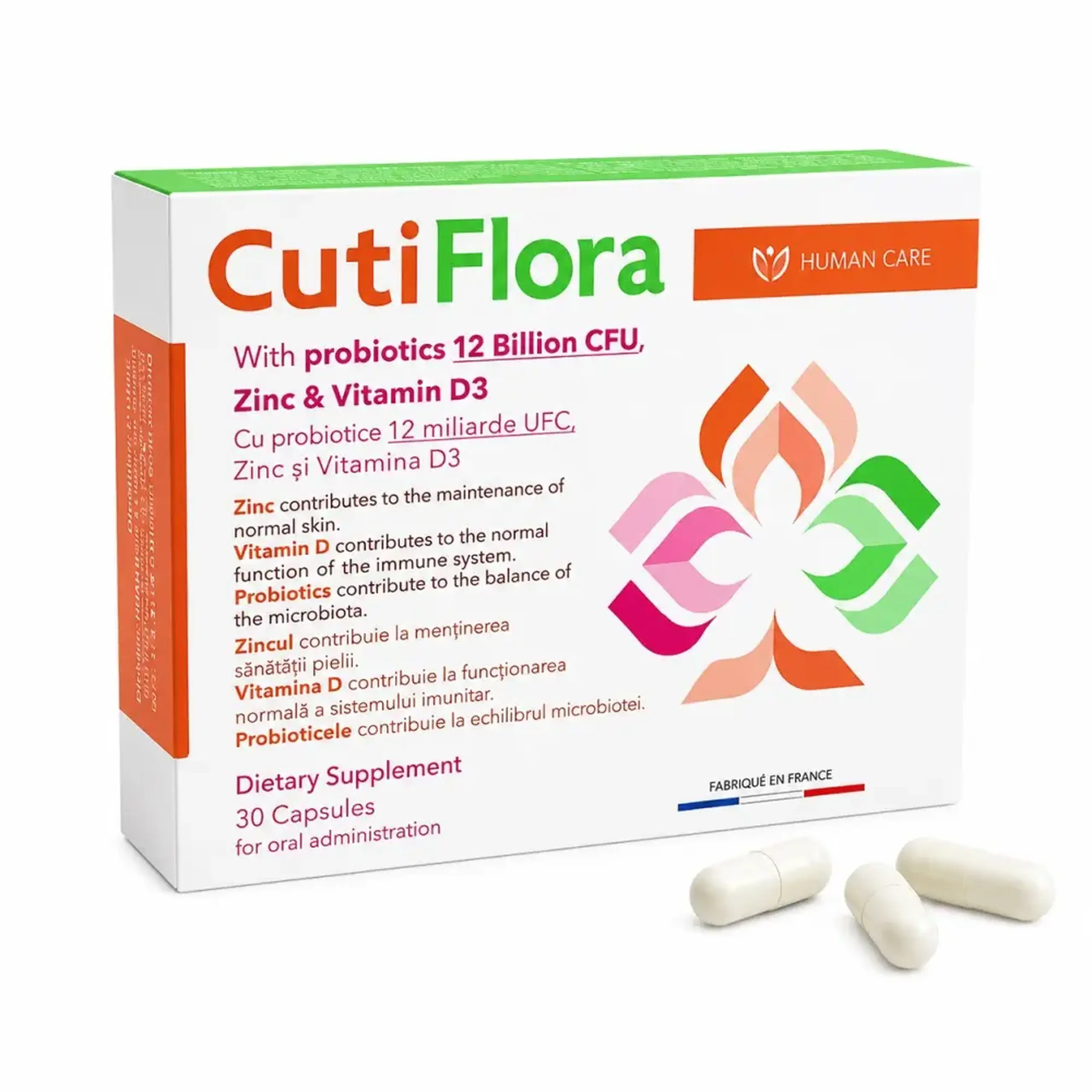 CutiFlora Sanatatea Pielii prin Intestin caps. N30 (6ani+) Human Care