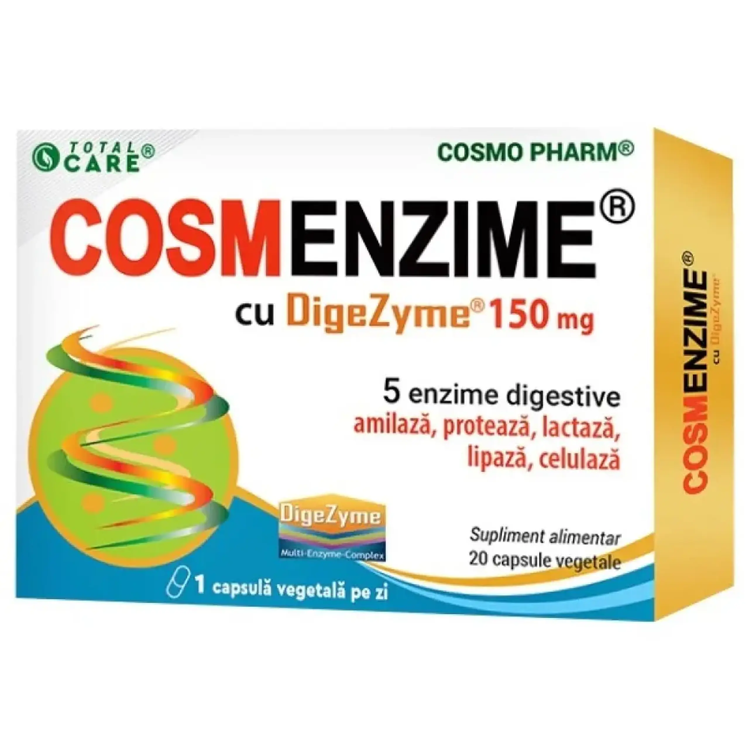 Cosmenzime Digezyme 150mg Digestie si Enzime caps. N20 Cosmo Pharm