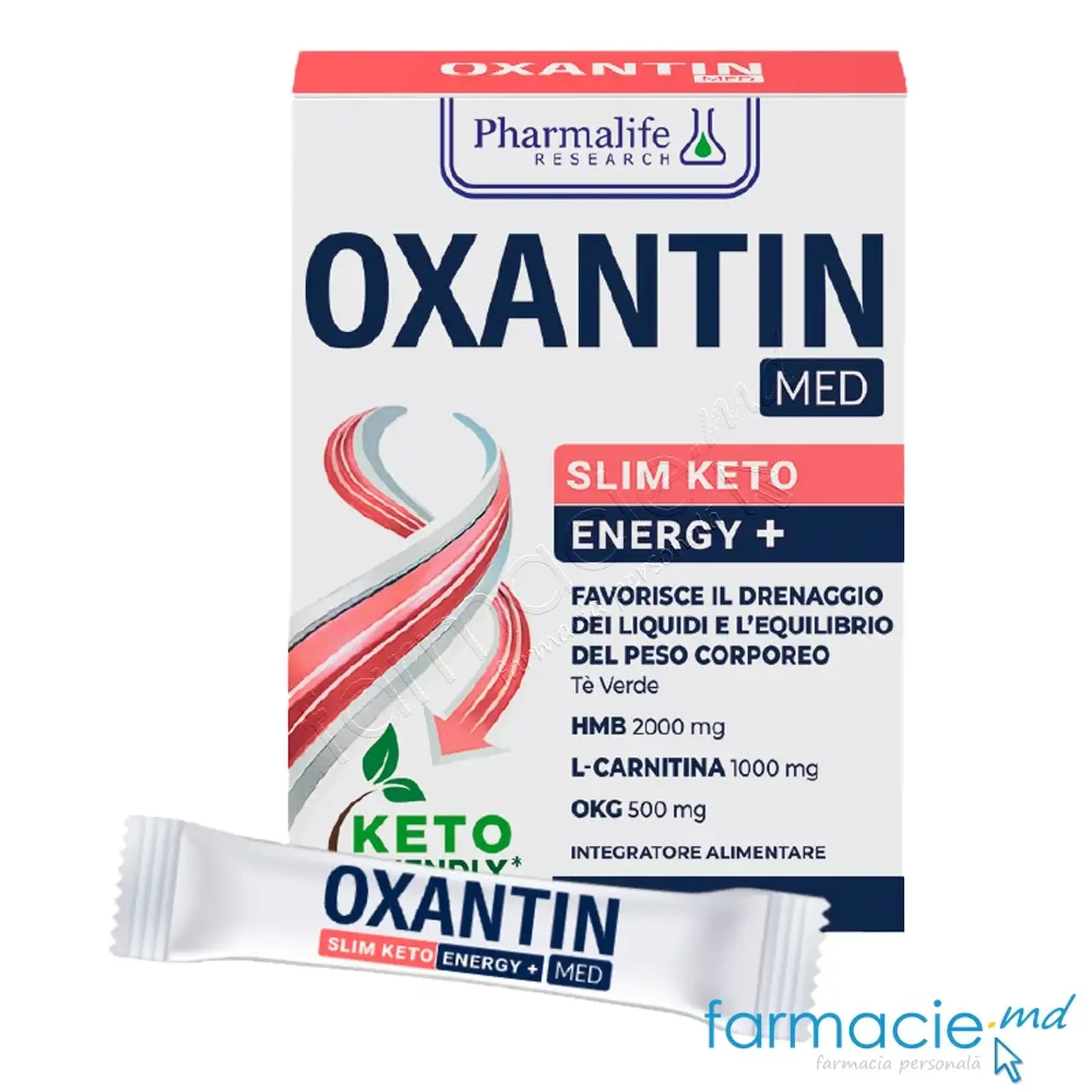 Oxantin Med Slim Keto Energie+ (L-Carnitina 1000mg) plic N15 Pharmalife