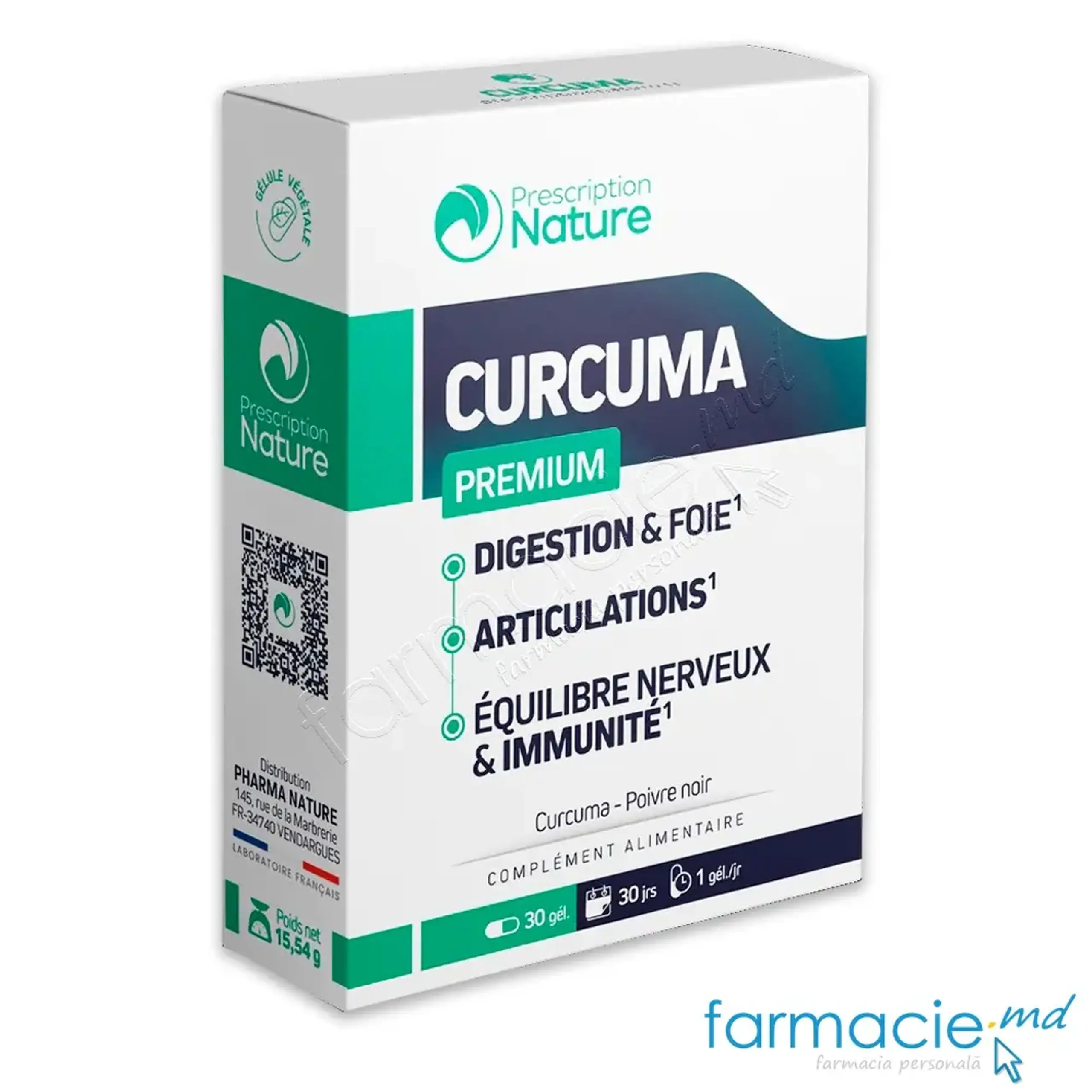 Curcuma Premium biodisponibila cu piper negru caps. N30 Pharma Nature