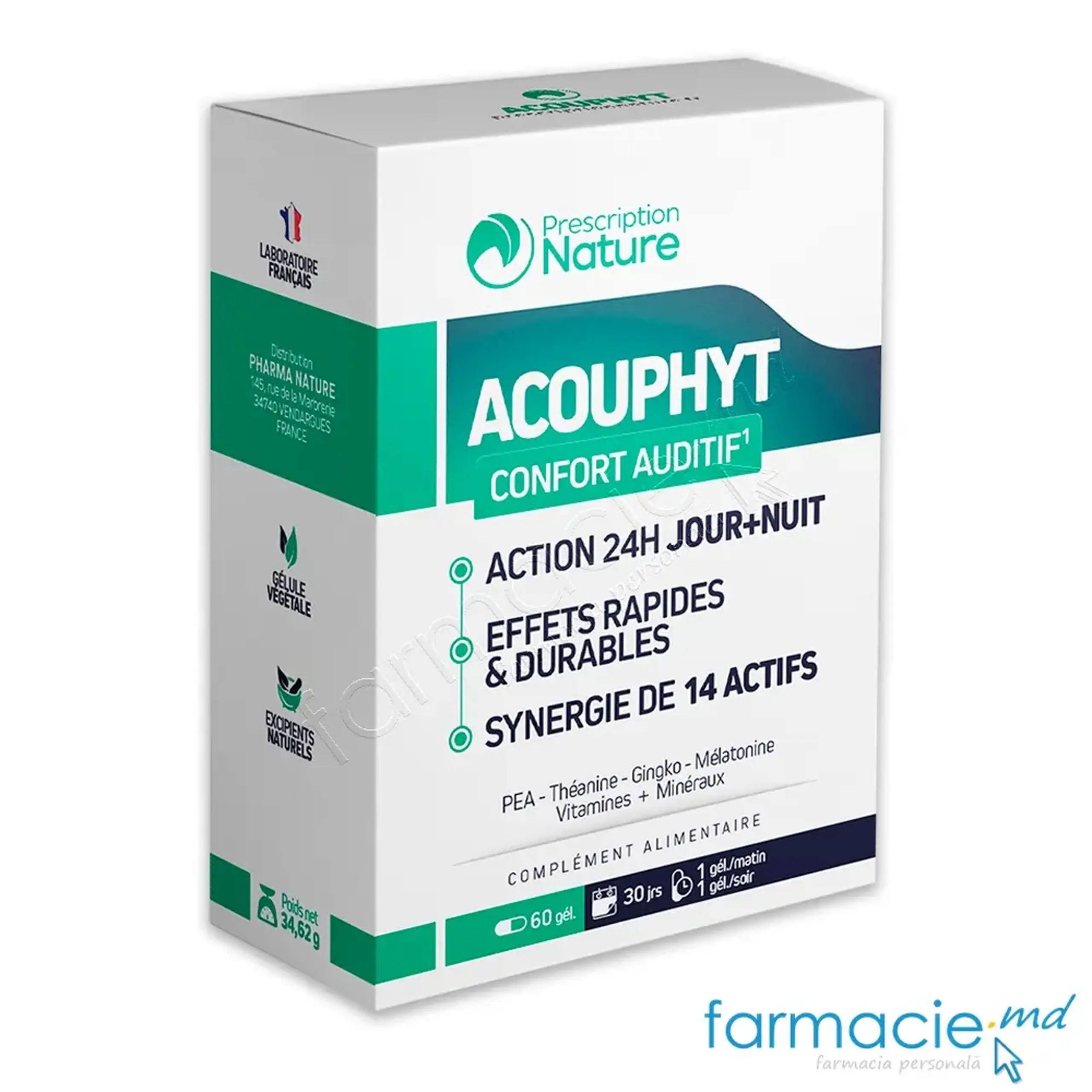 Acouphyt confort auditiv-tiuit in urechi caps.N60 Pharma Nature