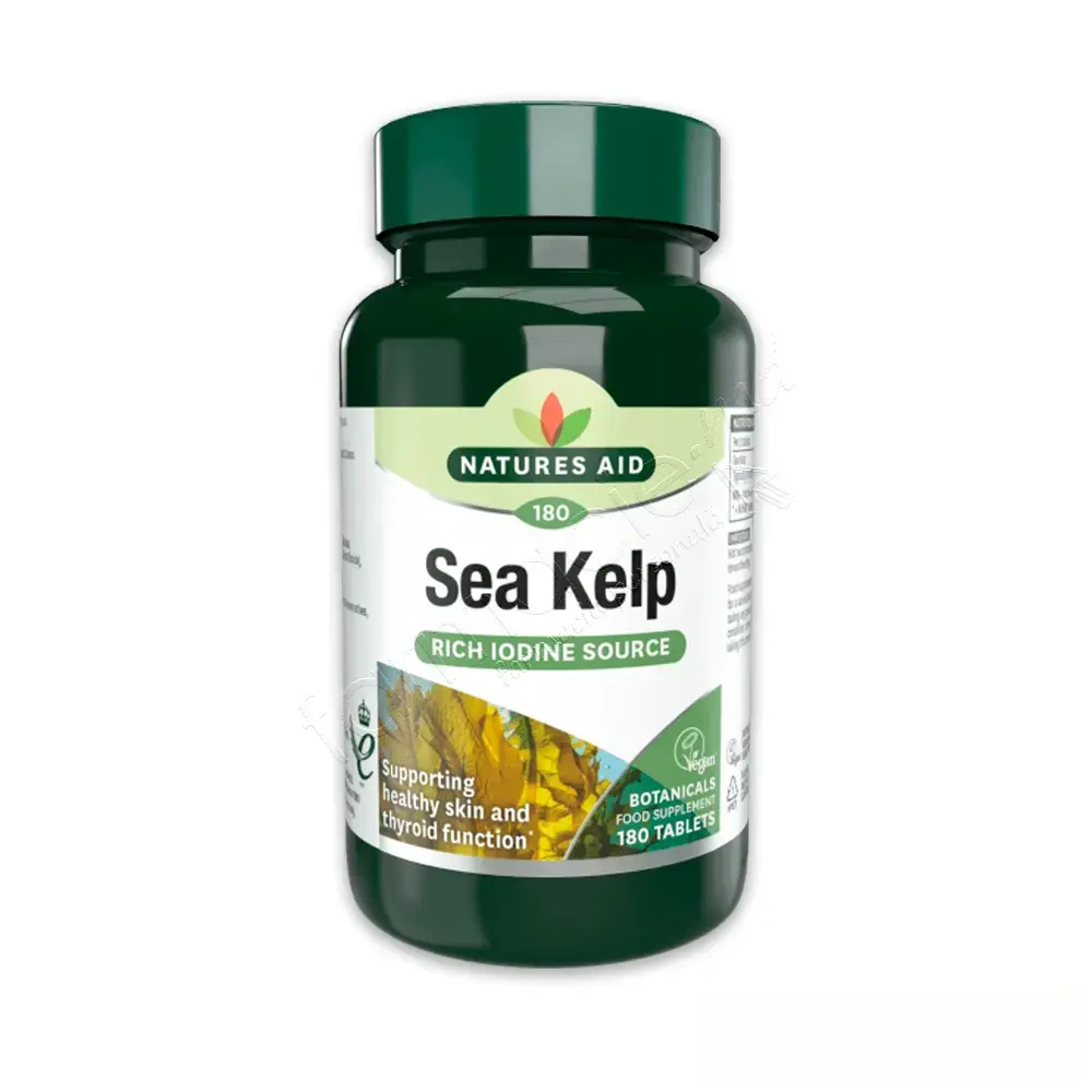 Sea Kelp (alge brune, tiroida, Iod 450 µg) comp. N180 Natures Aid