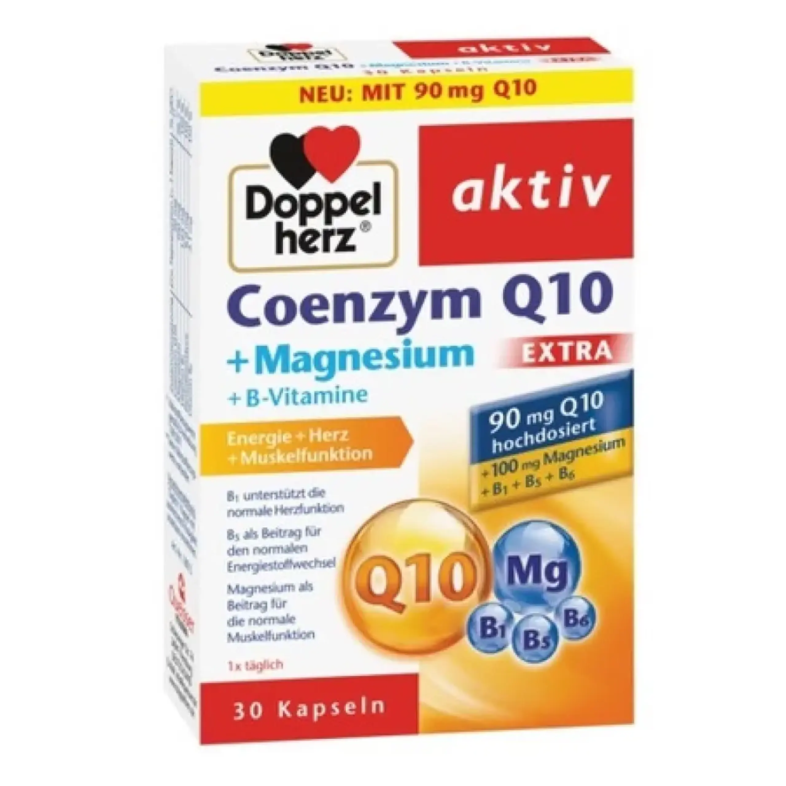 Coenzima Q10 EXTRA +Magneziu+B1+B5+B6 caps. N30 Doppelherz