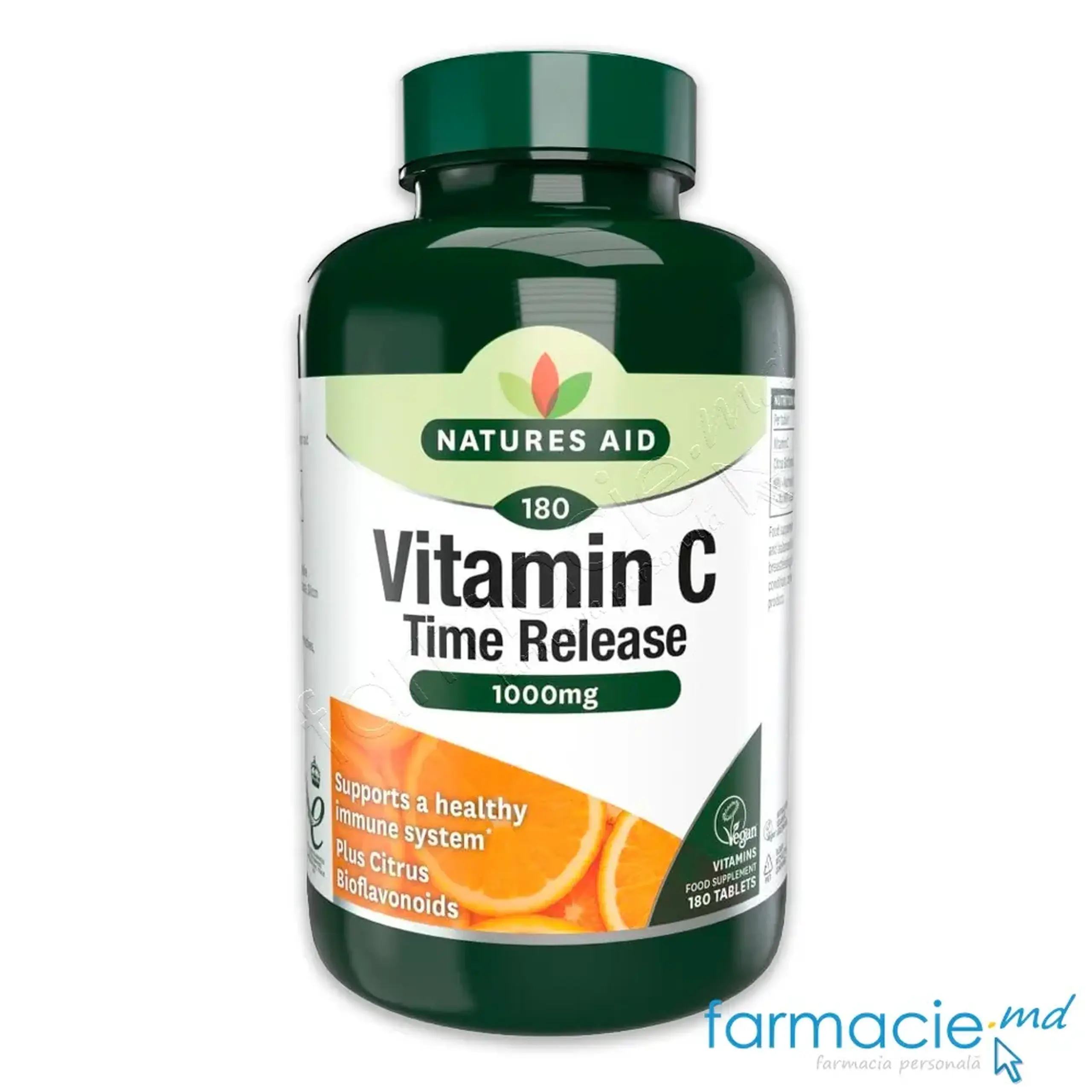Vitamina C 1000mg comp. N180 (citrice,bioflavonoizi) Natures Aid