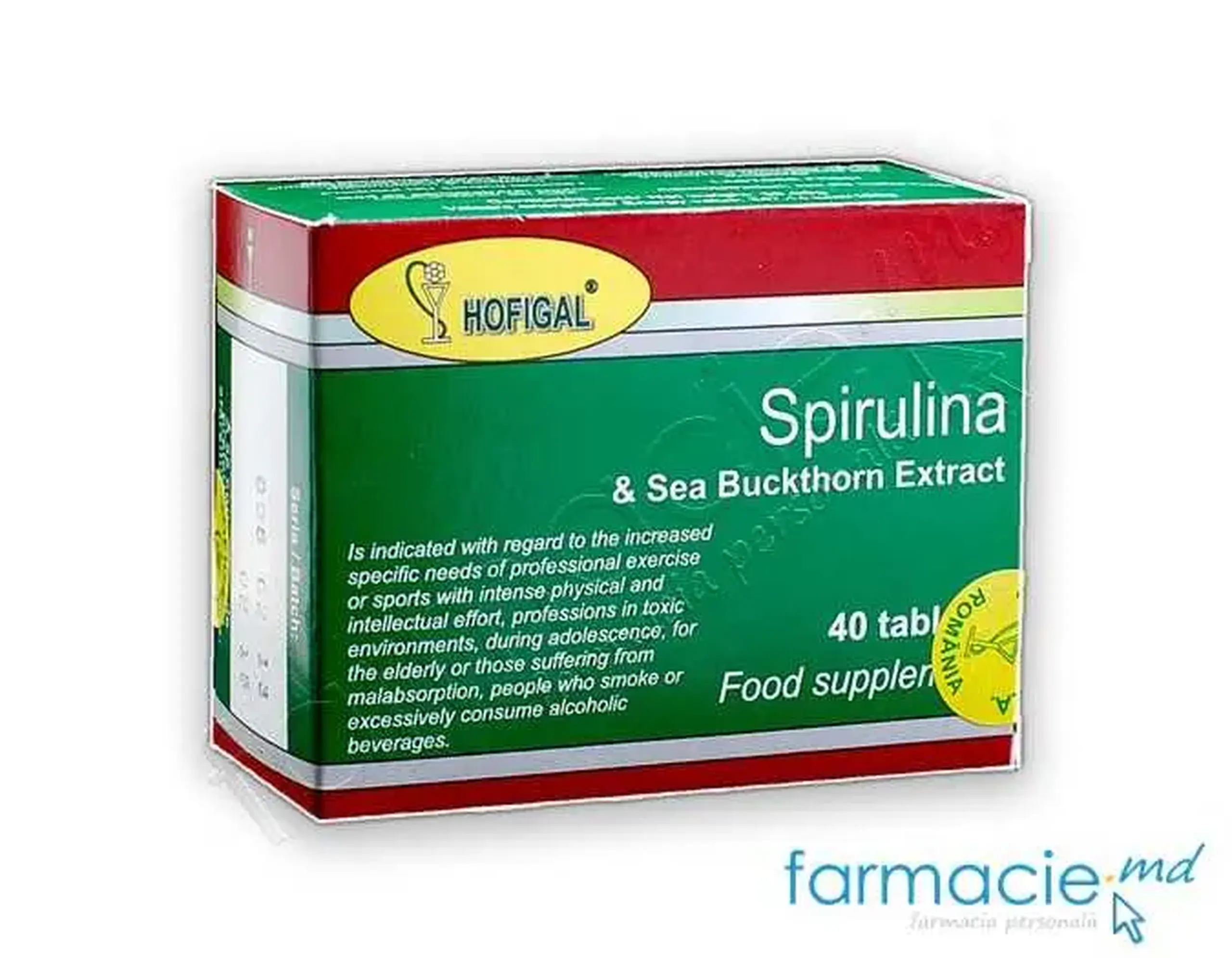 Spirulina cu extr. de catina comp. N40 Hofigal