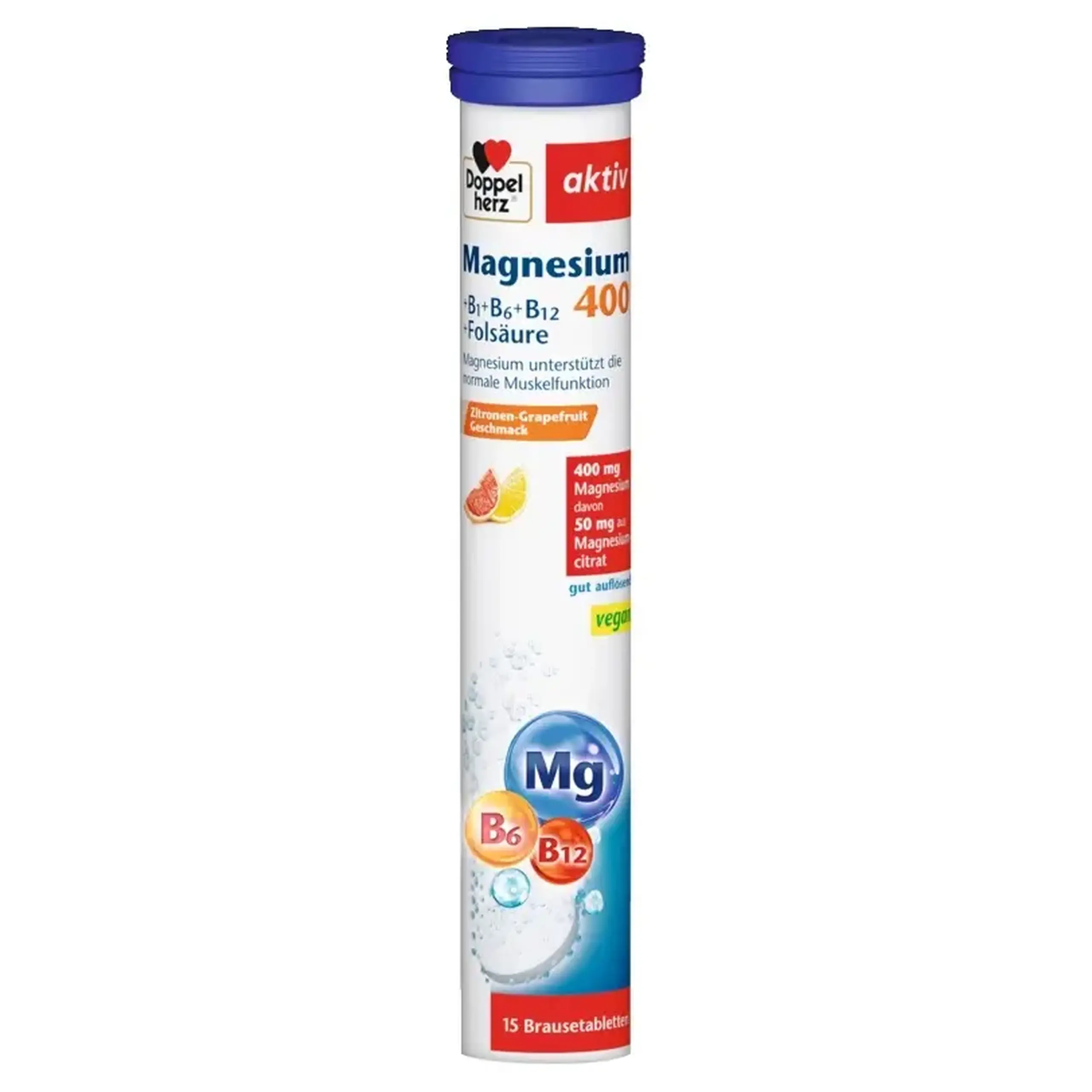 Magneziu 375mg+Vit B+Ac.Folic comp.eferv. N15 Doppelherz