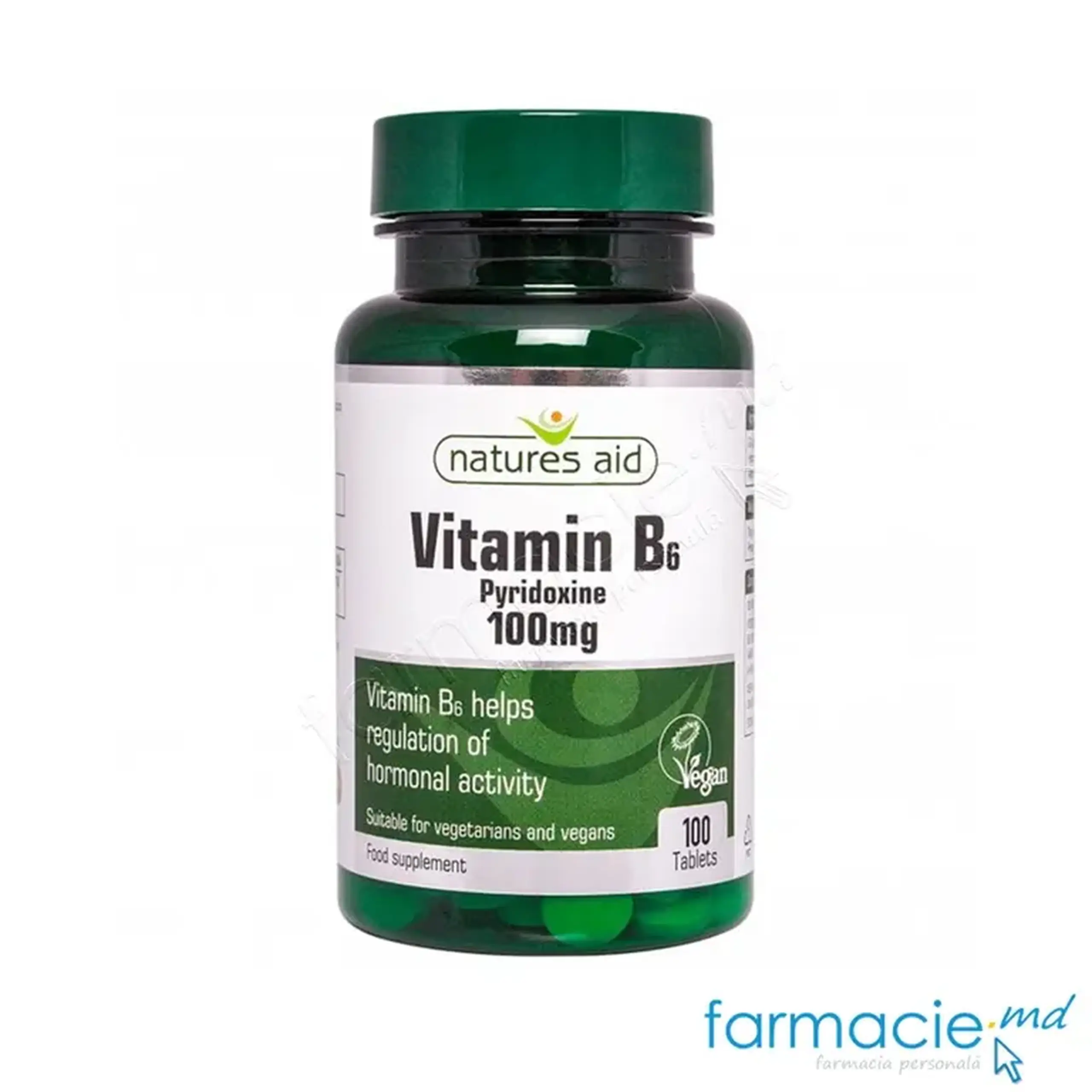 Vitamina B6 (piridoxina) 100mg comp.N100 Natures Aid