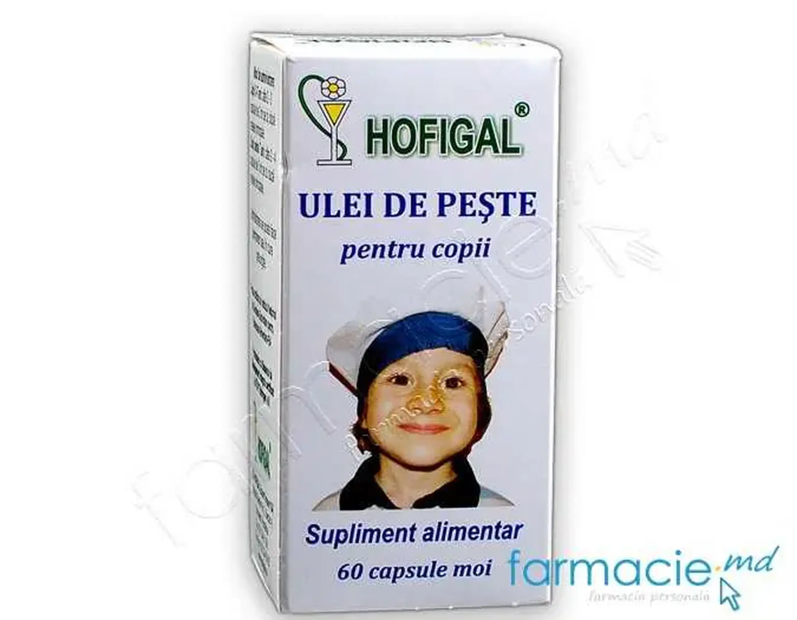 Ulei peste copii (Omega,Vit.D) 300 mg caps.N60 Hofigal