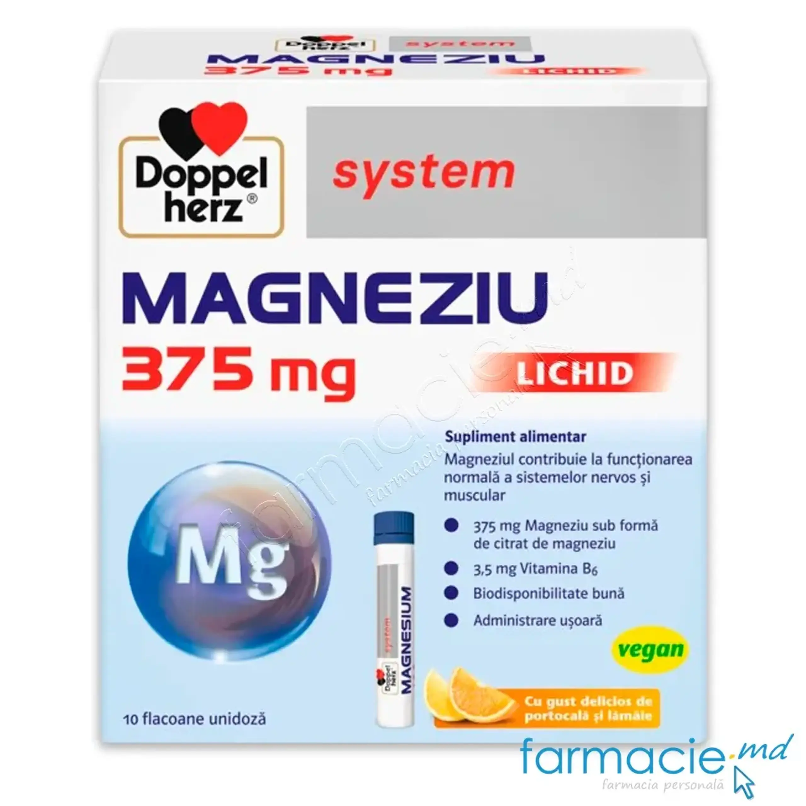 Magneziu Citrat lichid System 375mg Vegan flac. N30 Doppelherz