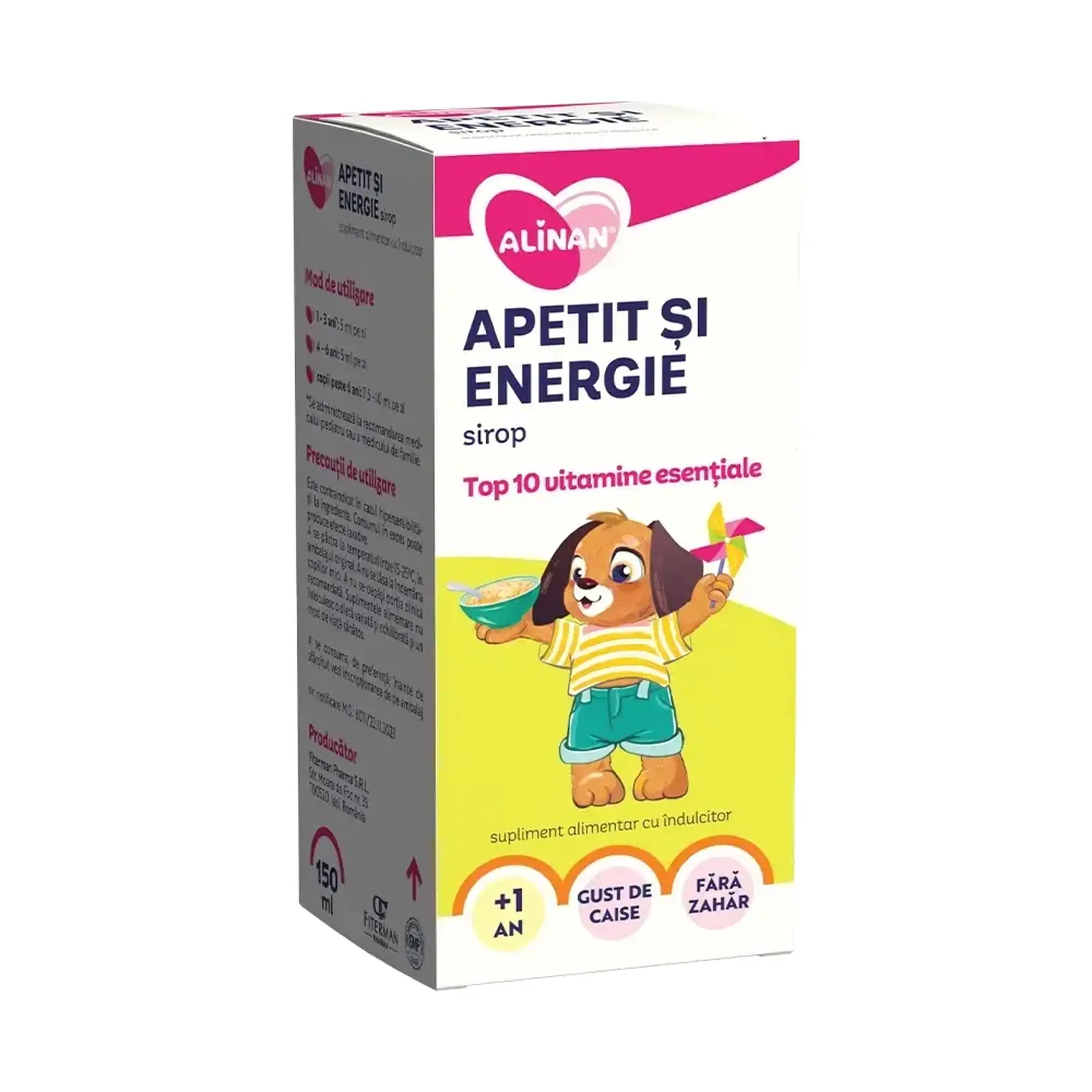Alinan Apetit si Energie sirop 150ml (+1an) + Fiterman