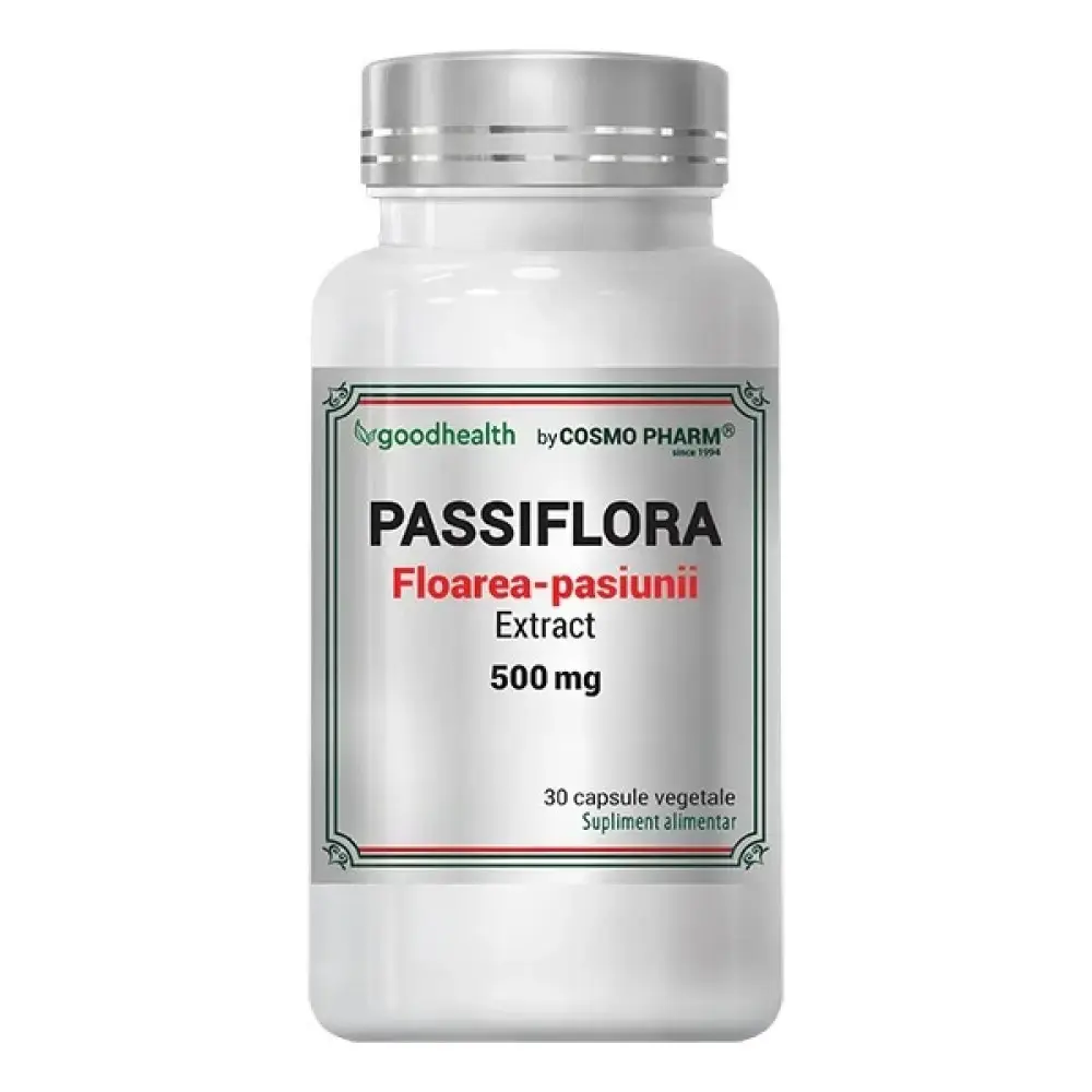Passiflora Extract 500mg Somn si Relaxare caps. N30 Cosmo Pharm