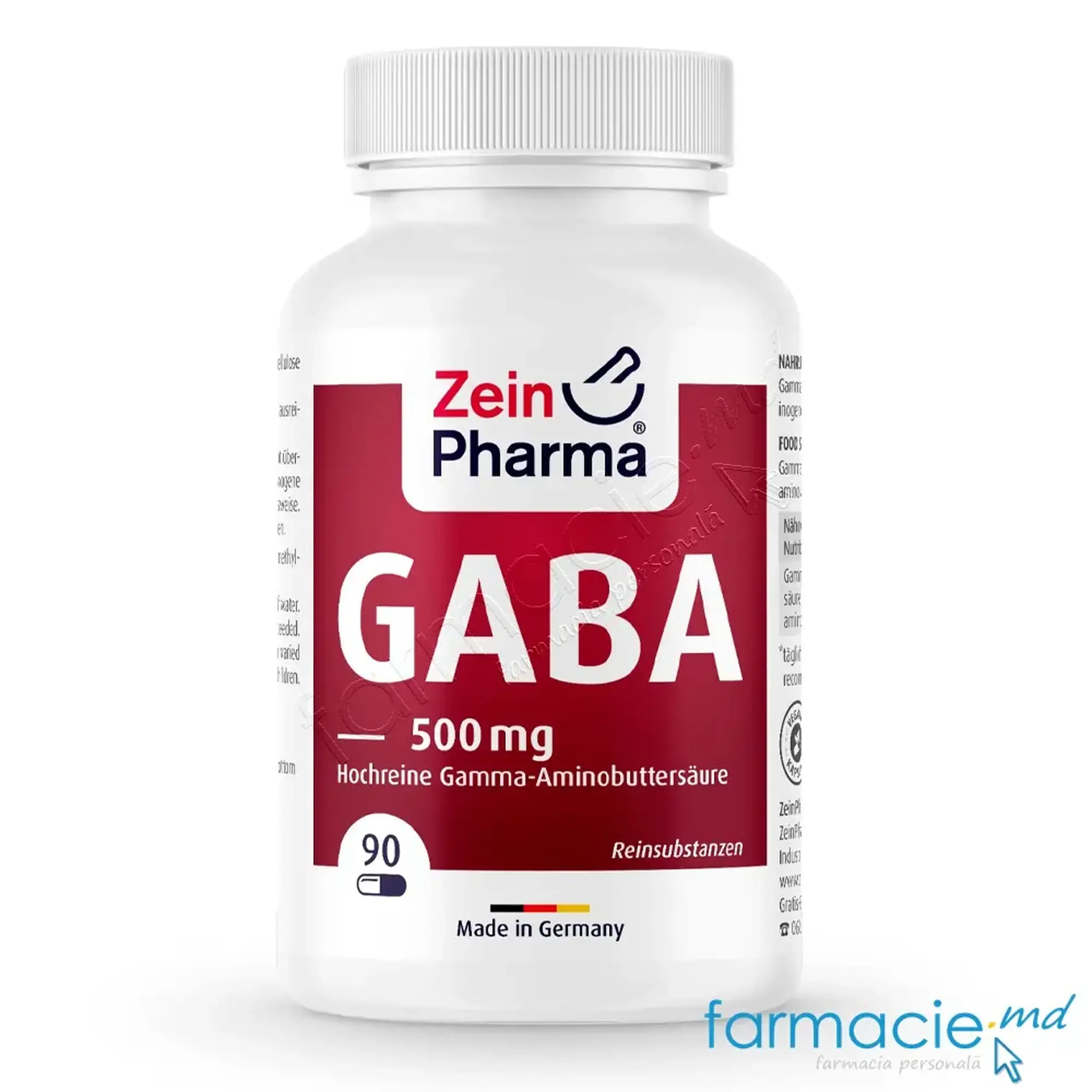 Gaba 500mg (relaxare, somn, stres) 1-2 caps/zi N90 ZeinPharma