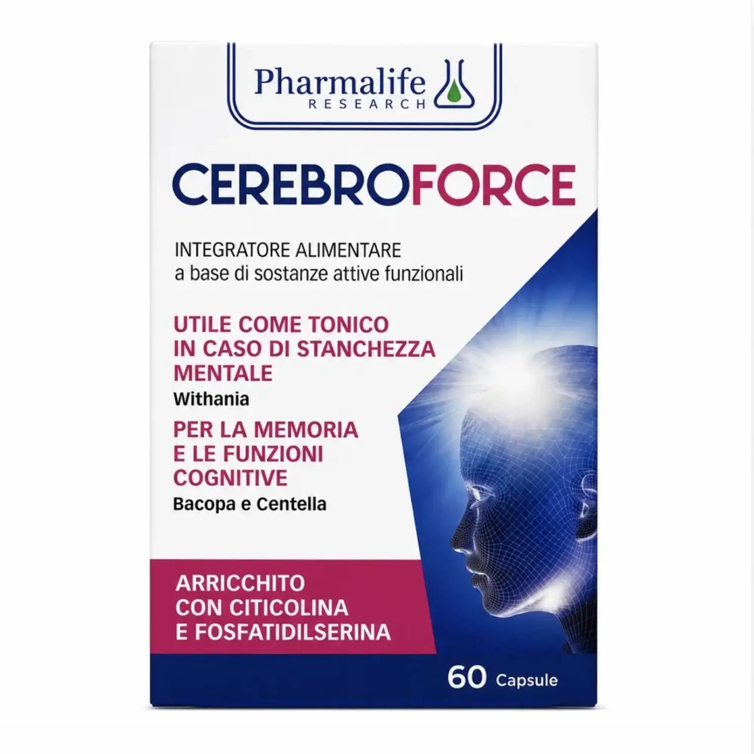 Cerebroforce (oboseala psihica,memorie,functii cognitive) caps.N60 Pharmalife