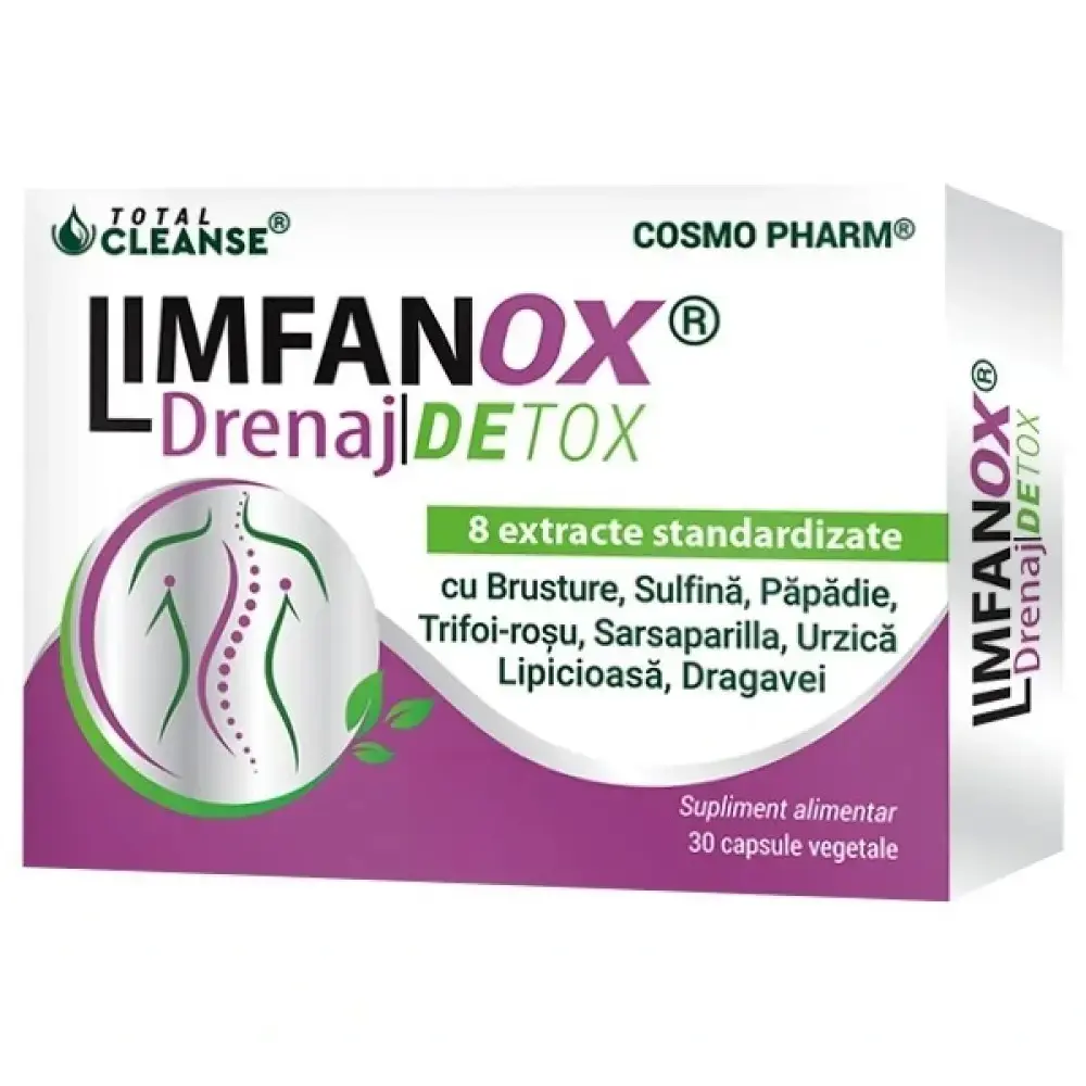 Limfanox Drenaj Detox (sistem limfatic) caps. N30 Cosmo Pharm
