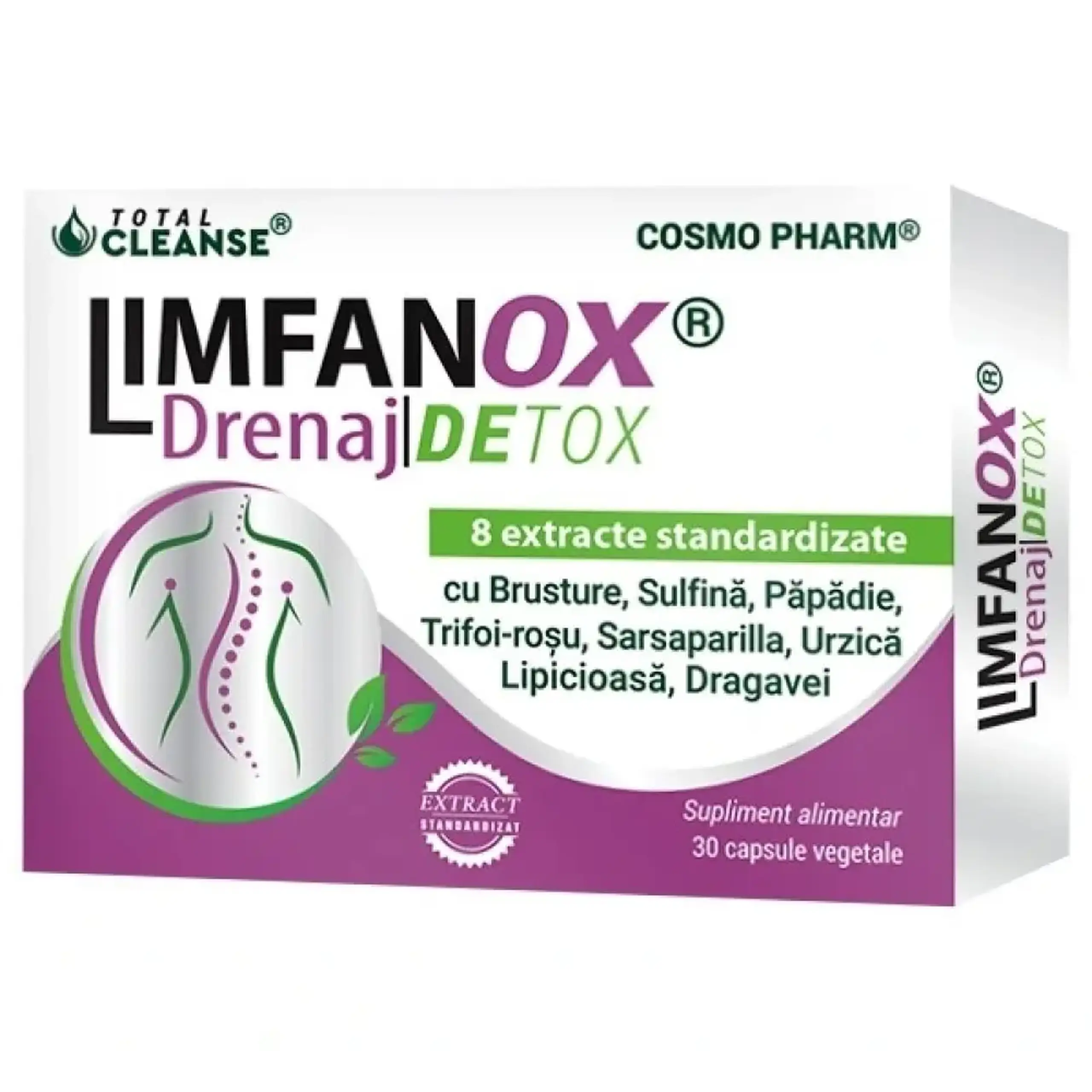 Limfanox Drenaj Detox (sistem limfatic) caps. N30 Cosmo Pharm