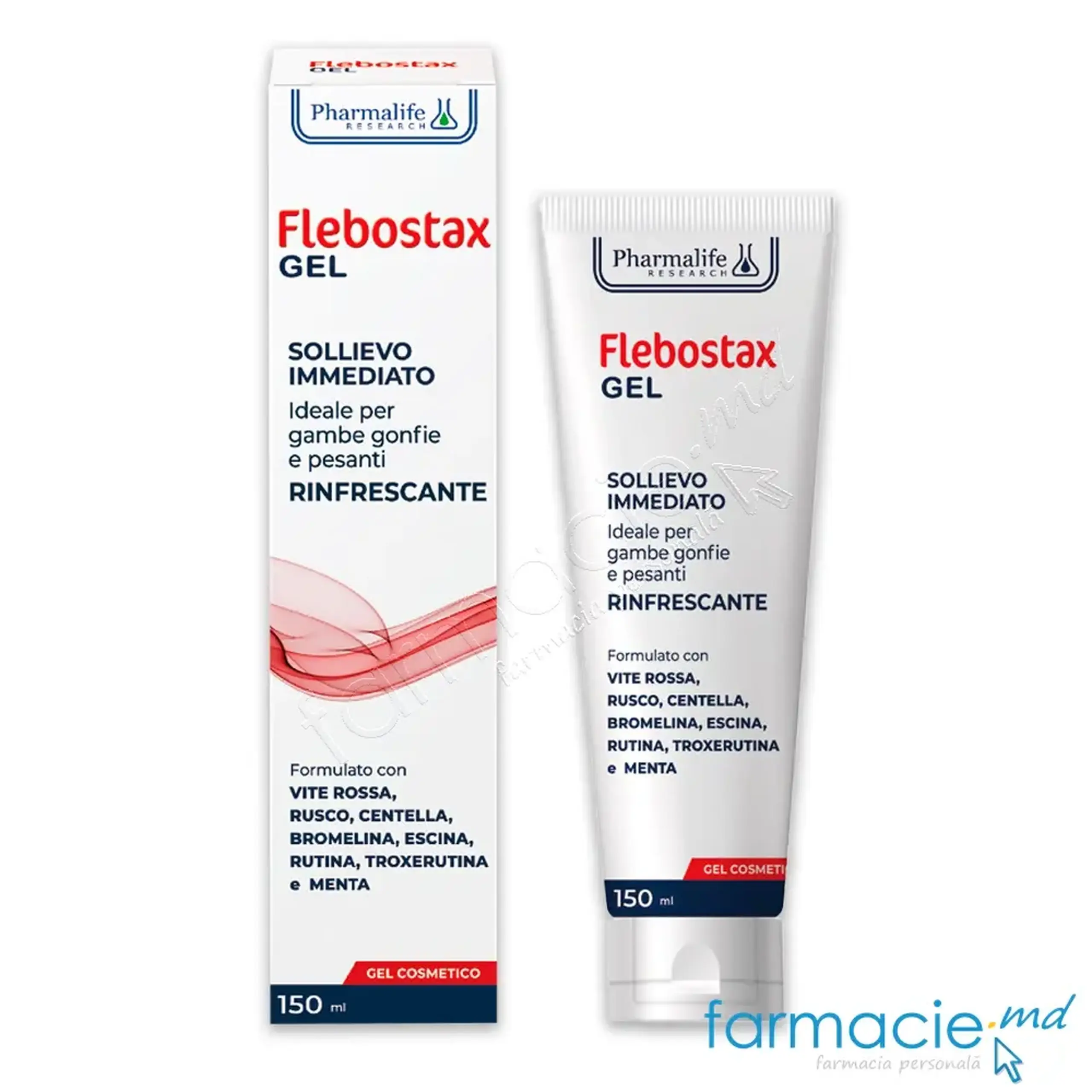Flebostax Gel picioare obosite 150ml (troxerutina) Pharmalife