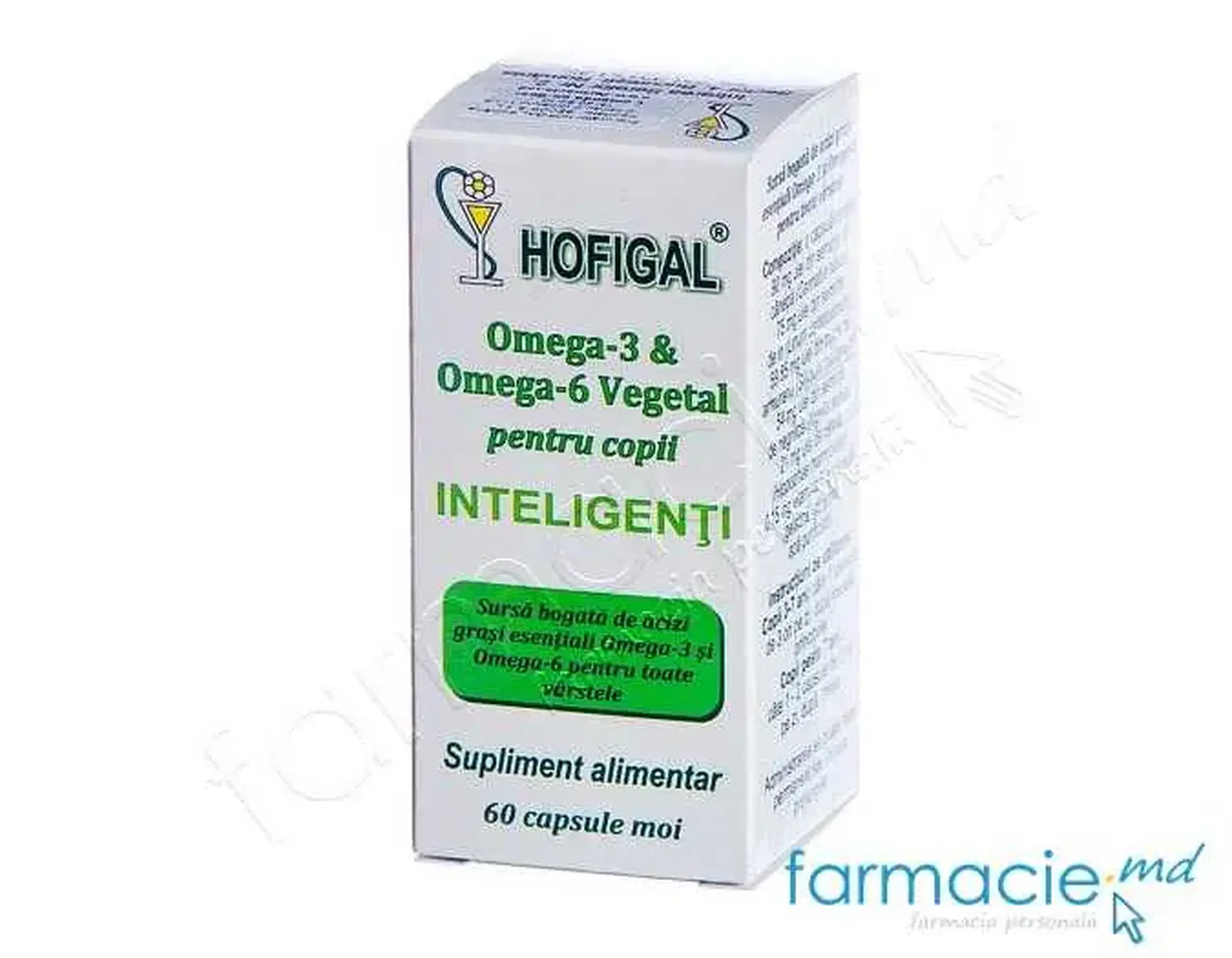 Omega 3,6 Vegetal copii caps. N60 Hofigal
