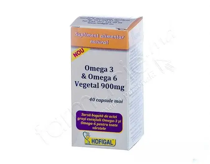Omega 3,6 Vegetal 900mg caps. N40 Hofigal