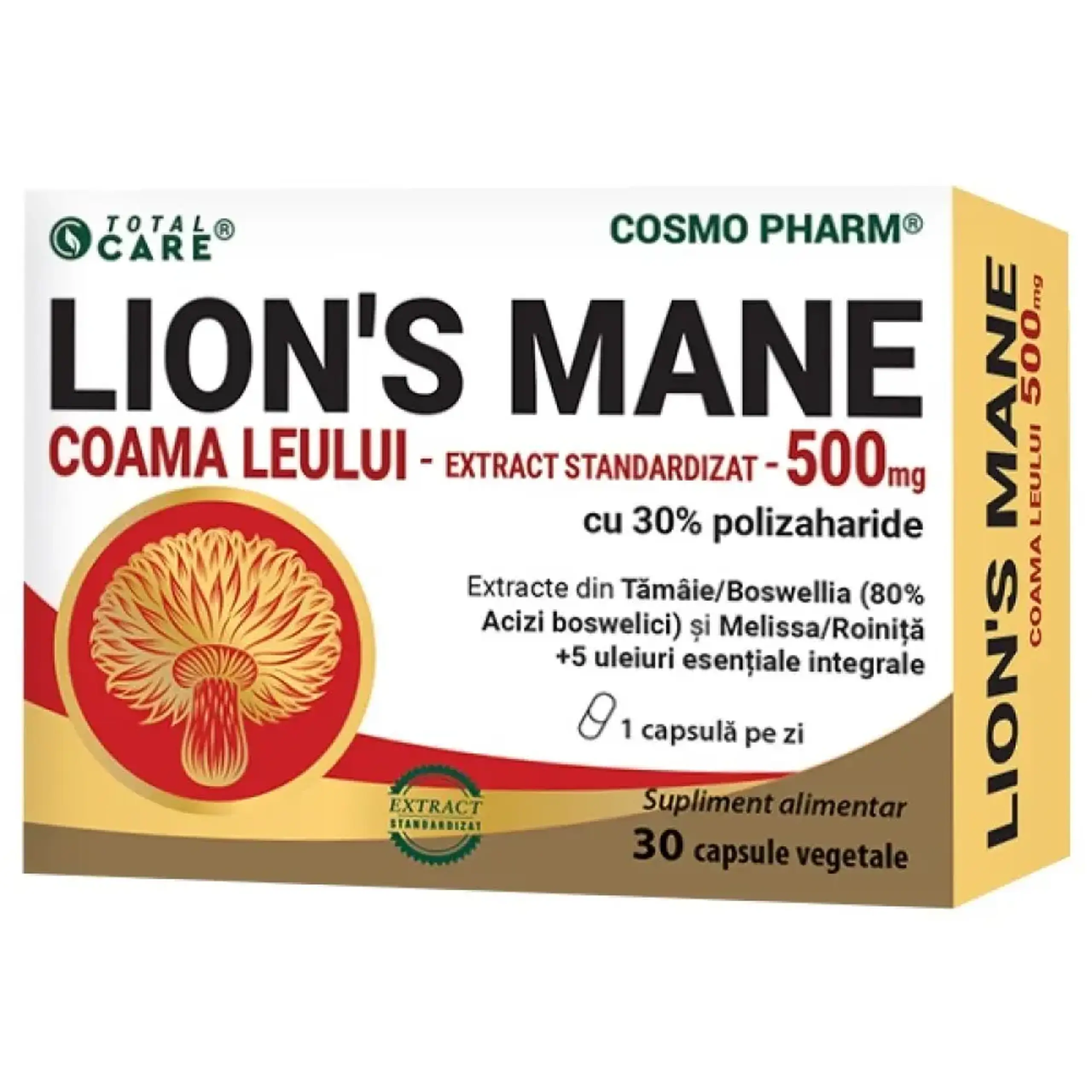 Coama Leului 500mg Memorie si Concentrare caps. N30 Cosmo Pharm
