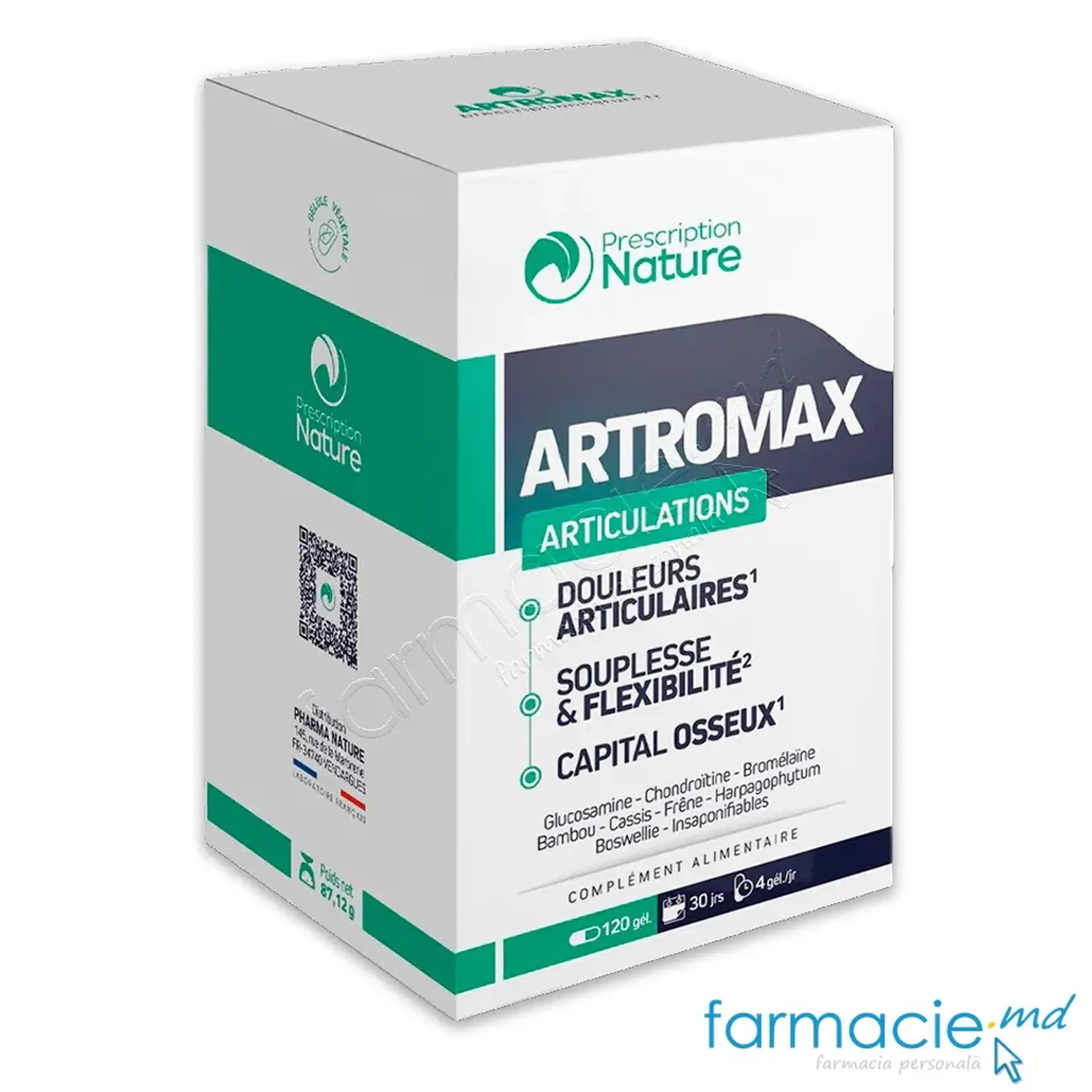 Artromax (Glucozam.vegetal 1200mg+Chondroitin marin 400mg) caps.N120 Pharma Nature