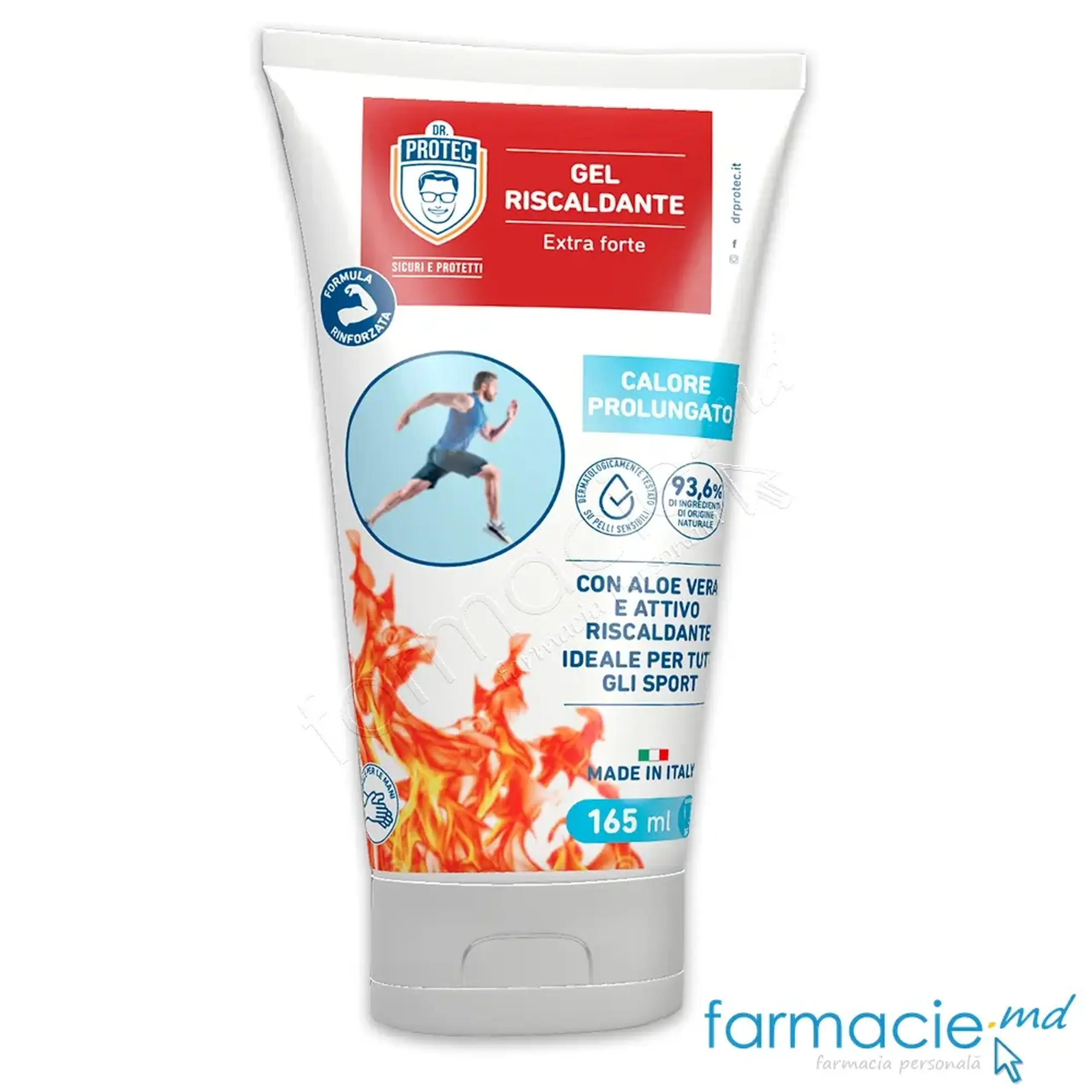Gel de încalzire DR. PROTEC Extra Strong aloe vera,camfor 165 ml
