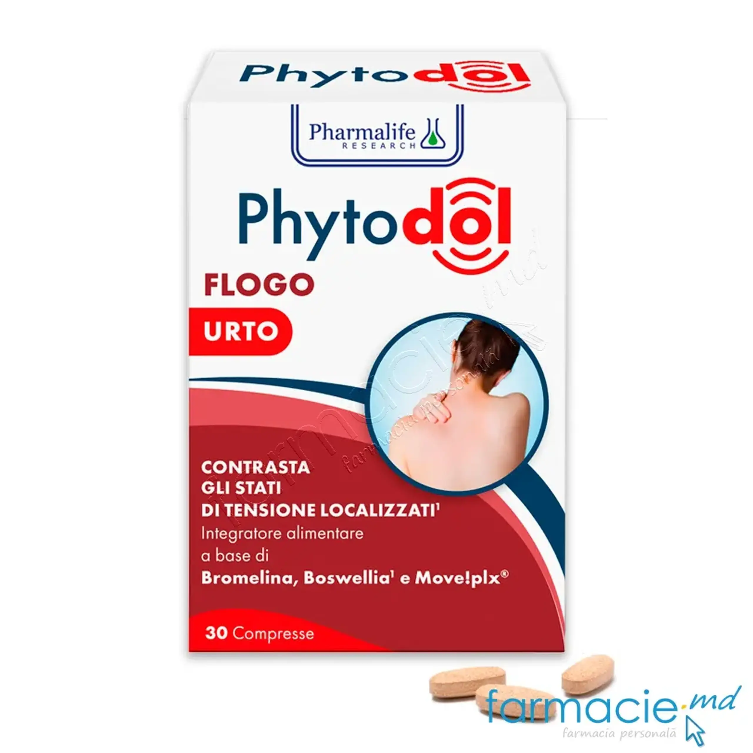 Phytodol Flogo Urto (bromelaina,boswellia,Move plx) tensiune musculara comp.N30 Pharmalife