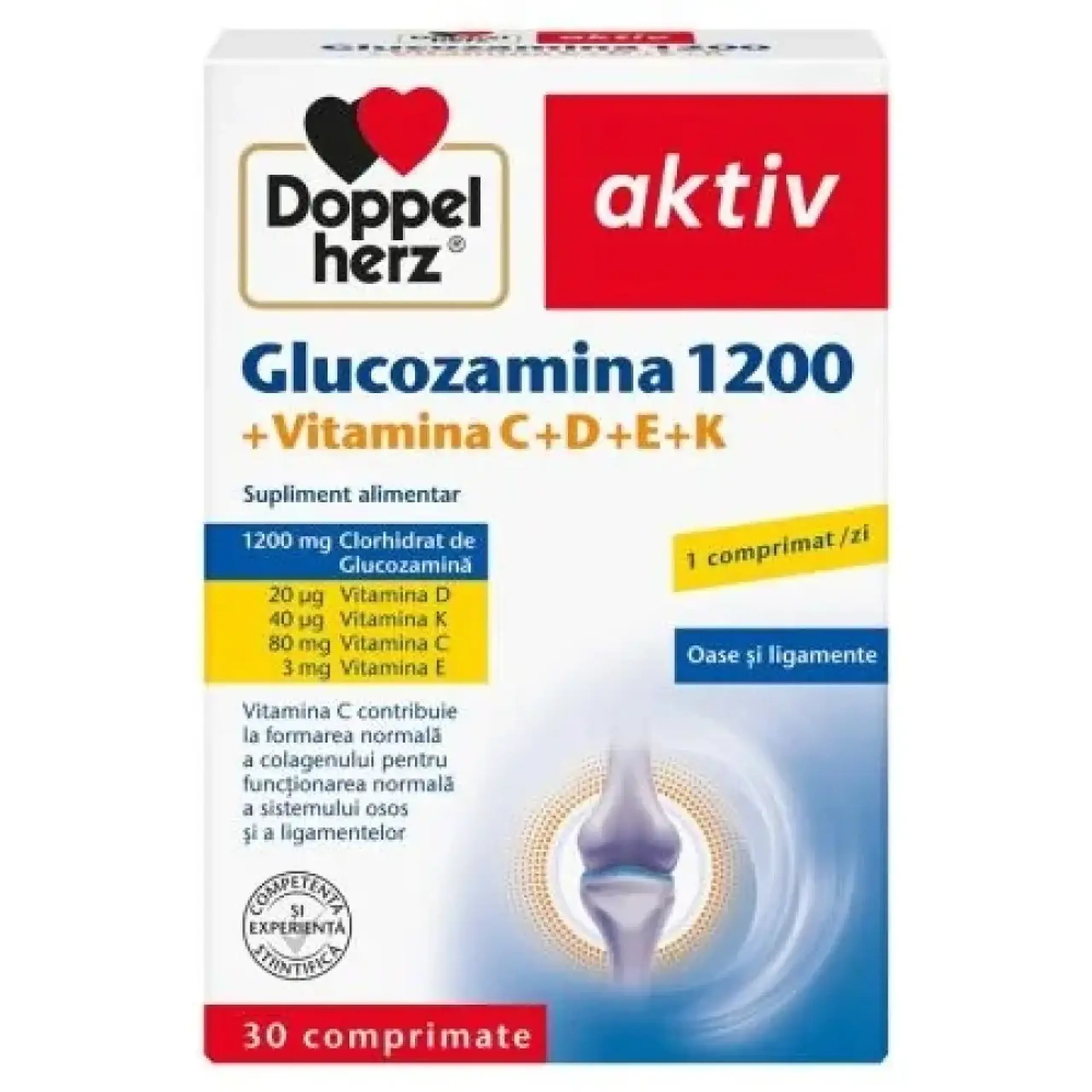 Glucozamina 1200+Vit C+D+E+K comp. N30 Doppelherz