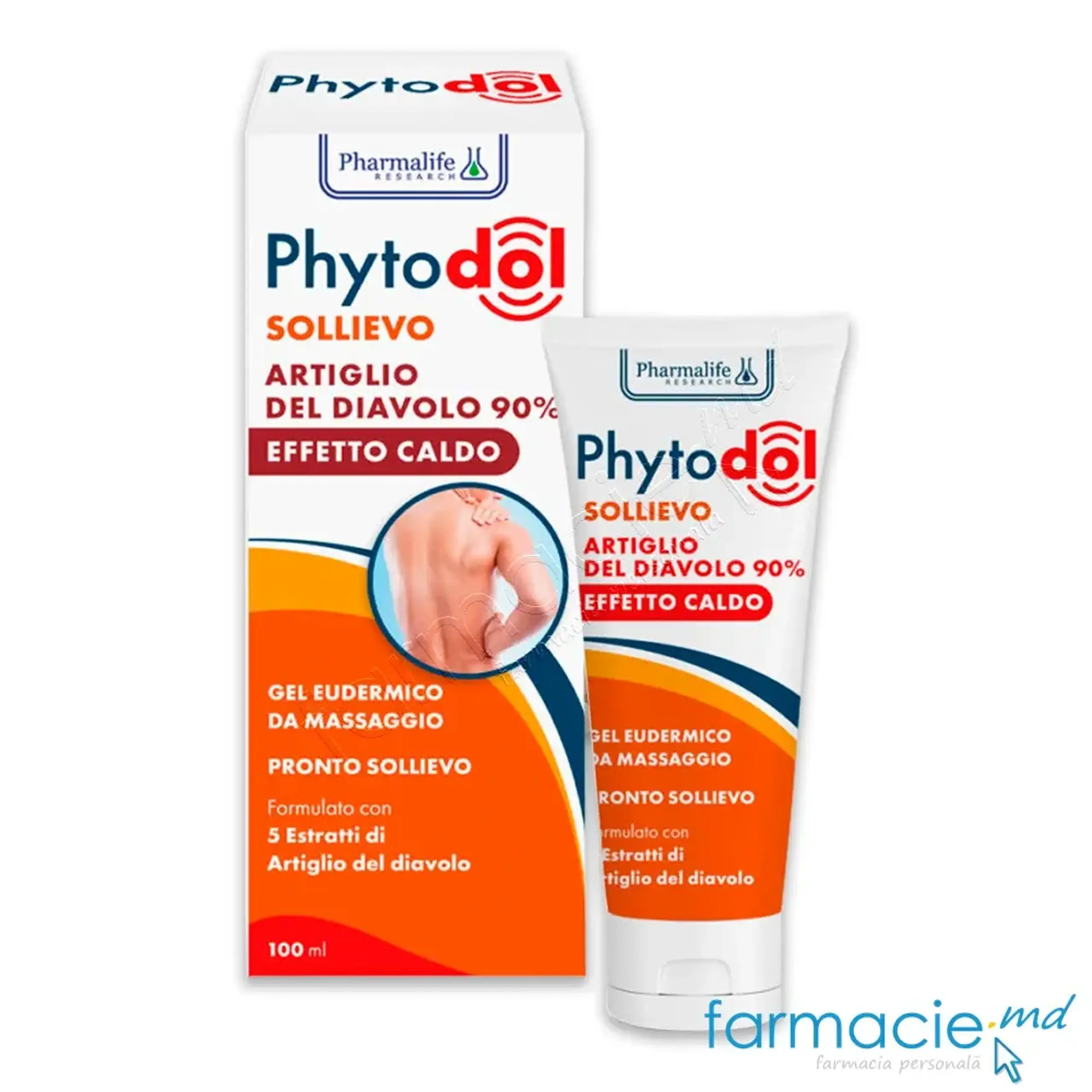 Phytodol Relief gel cu efect incalzire Gheara Diavolului 90% 100ml Pharmalife