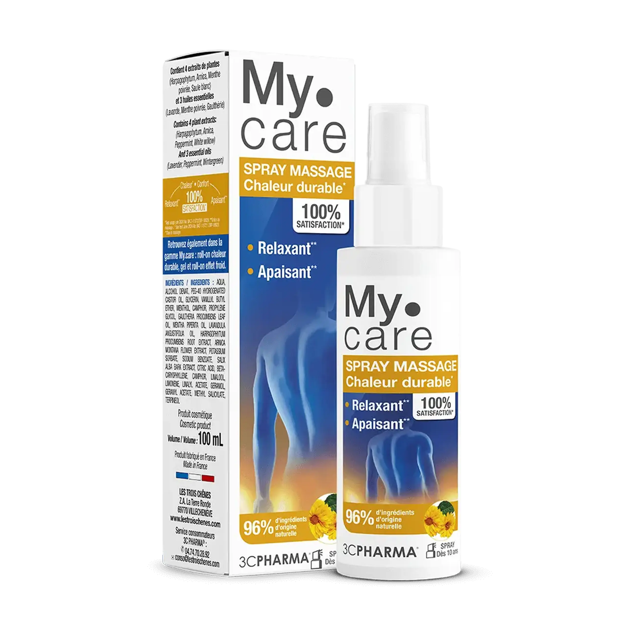 Myocalm (Mycare) Spray (dureri cervicale,lombare,mialgii) 100ml 3Chenes