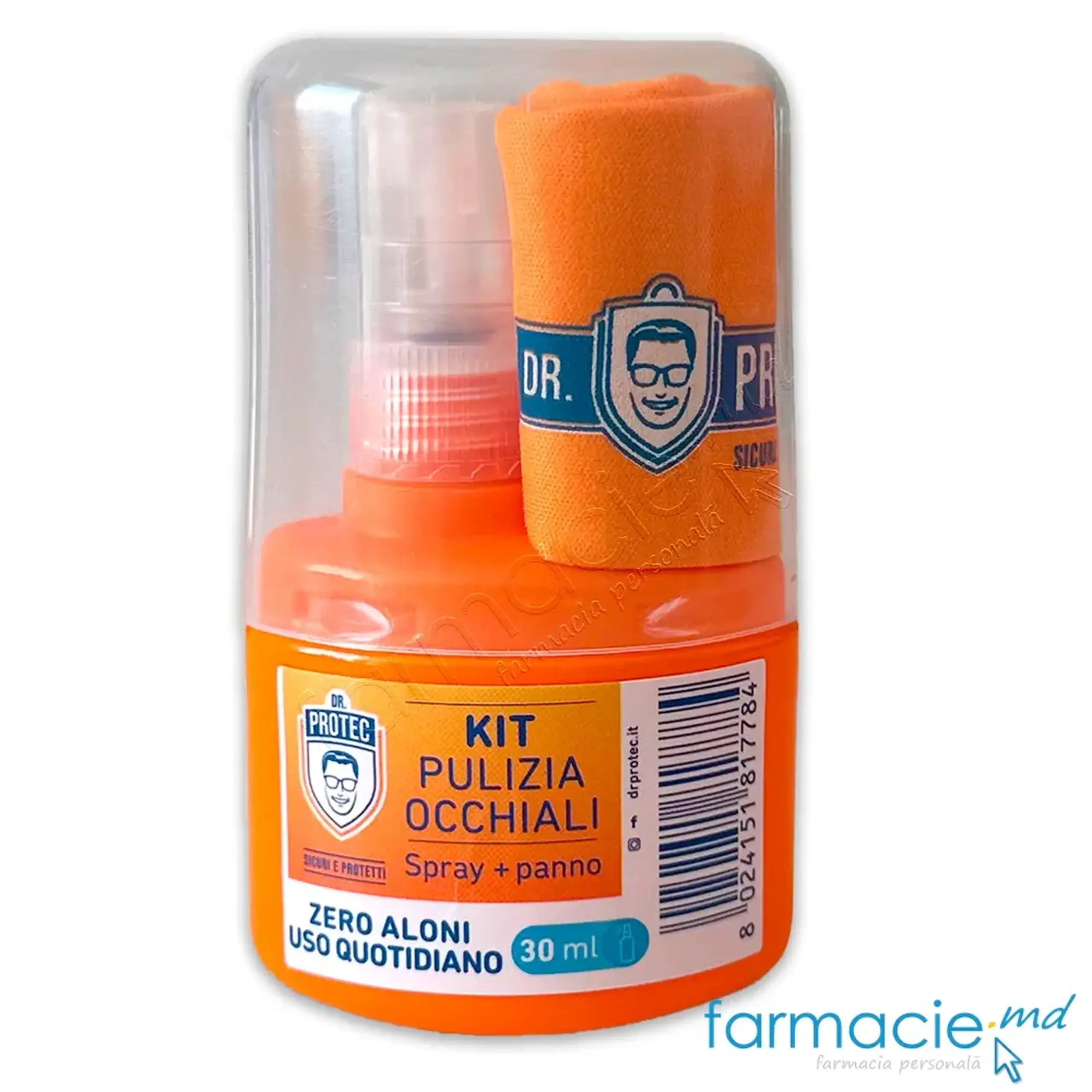 Spray DR. PROTEC curatare lentile cu laveta 30ml