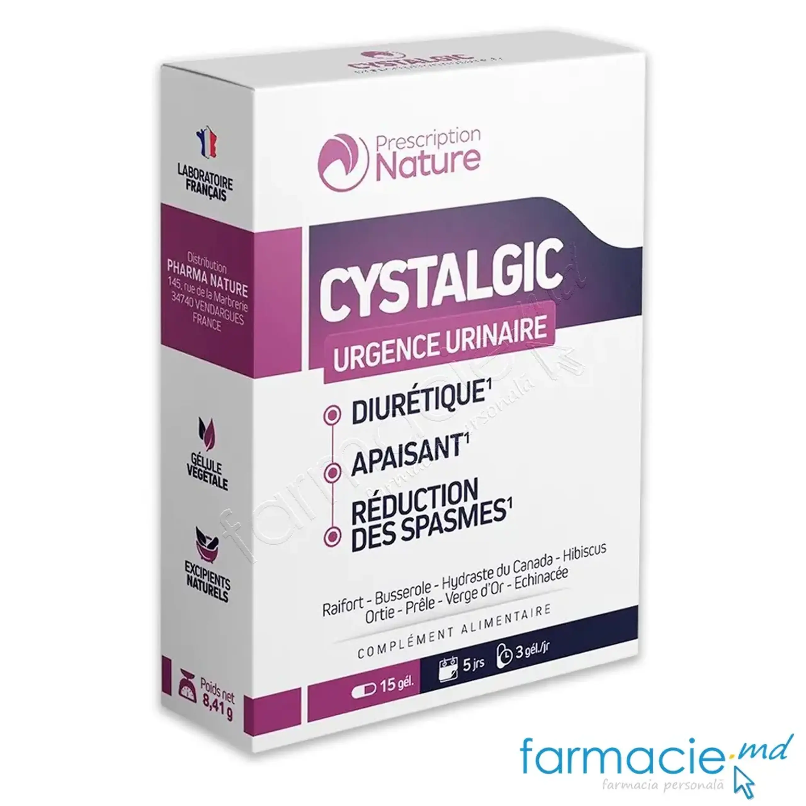 Cistalgic (rinichi,vezica,spasmolitic,diuretic) caps.N15 Pharma Nature