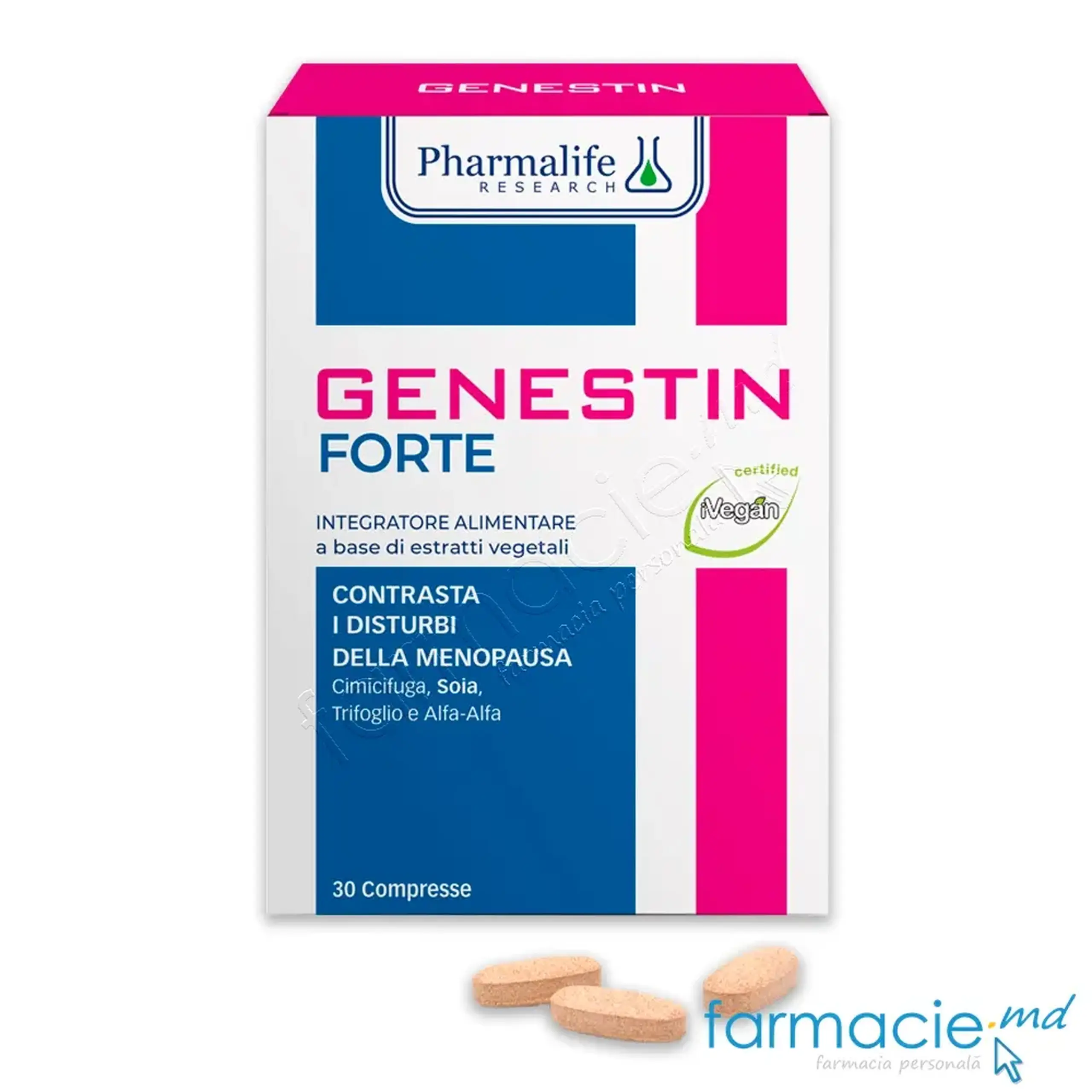 Genestin Forte (menopauza,echilibrul hormonal) comp.N30 Pharmalife