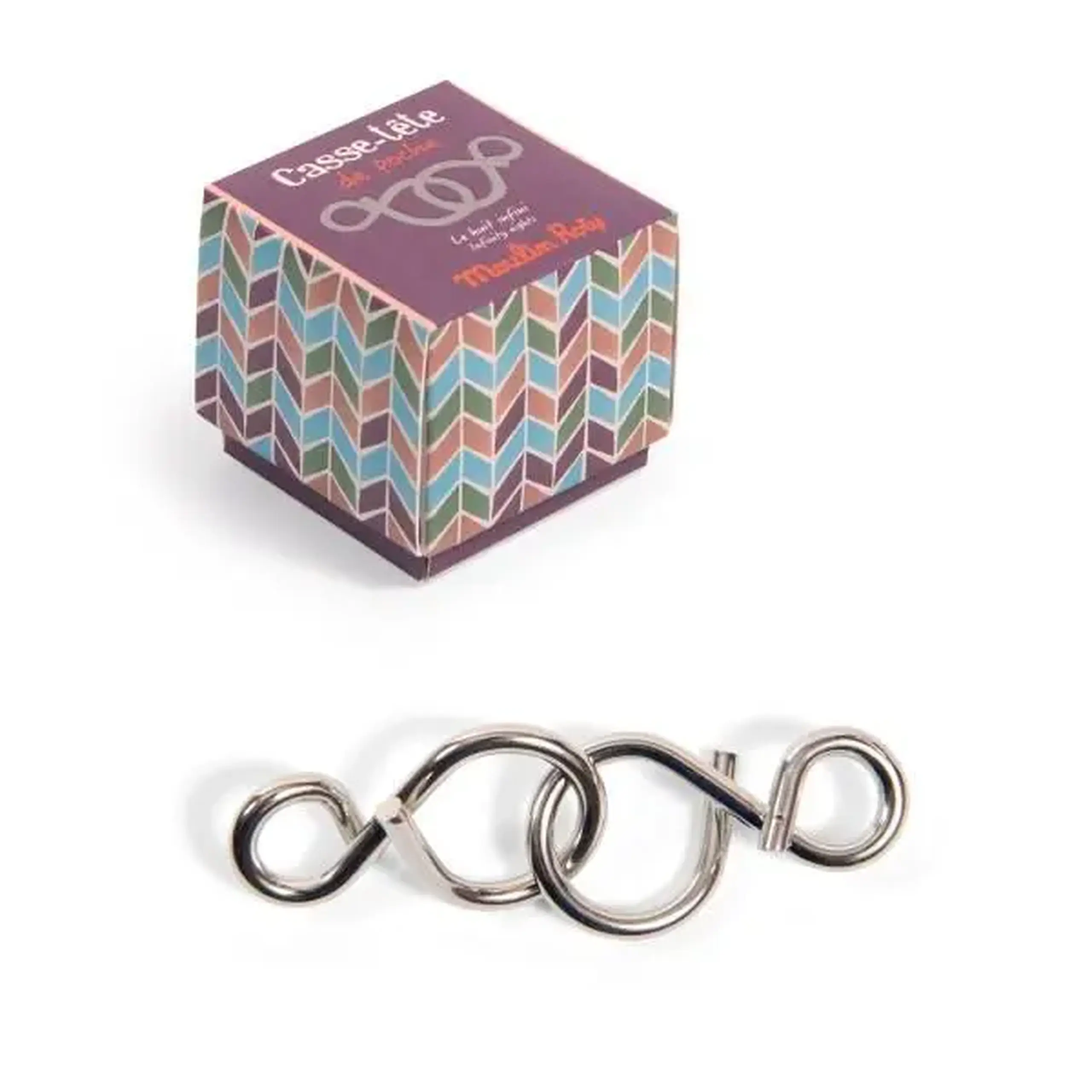 Puzzle logic metalic de buzunar, Les Petites Merveilles — Moulin Roty - Twin teasers pocket puzzle