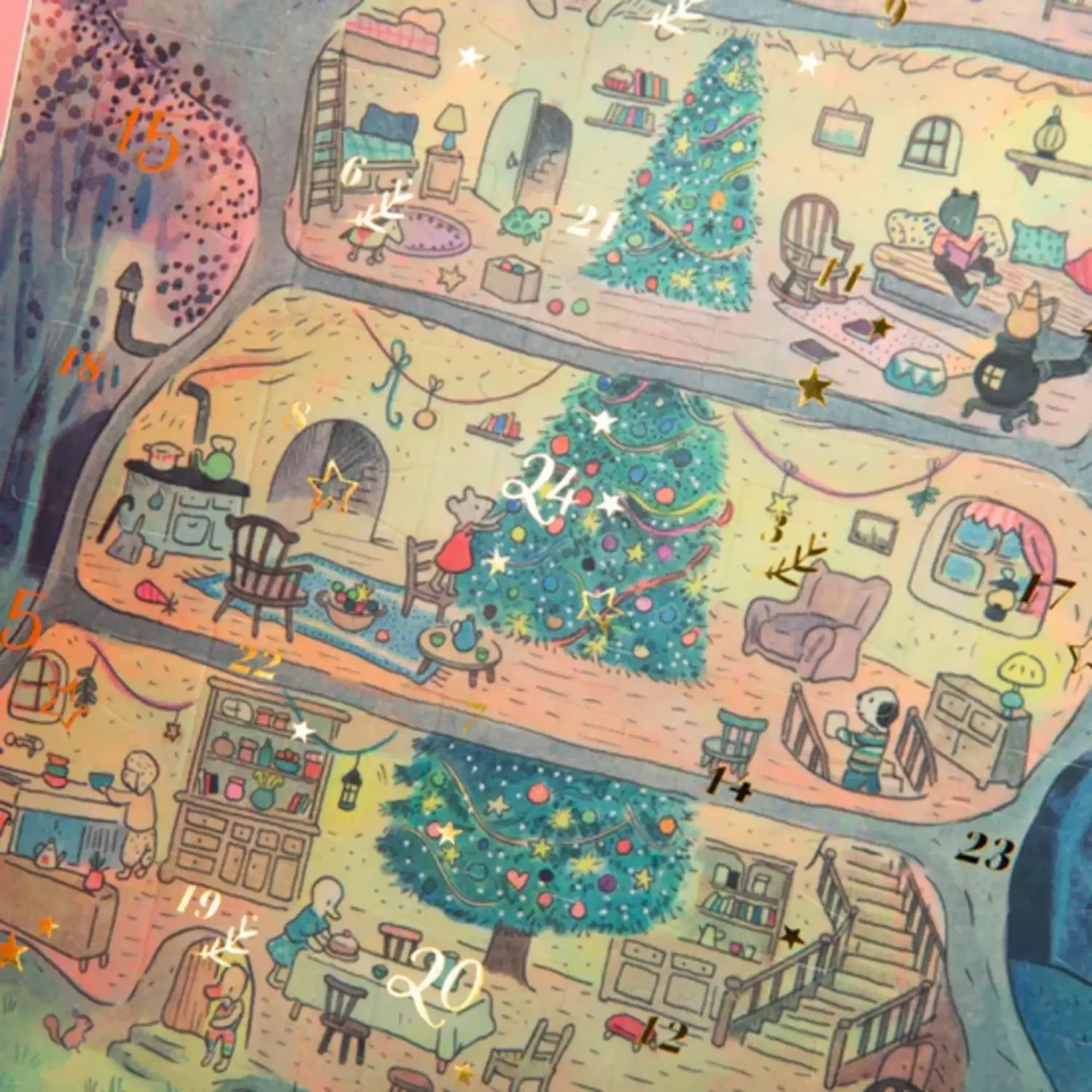 Calendar de Advent cu lampă cu povești, La Grande Famille — Moulin Roty