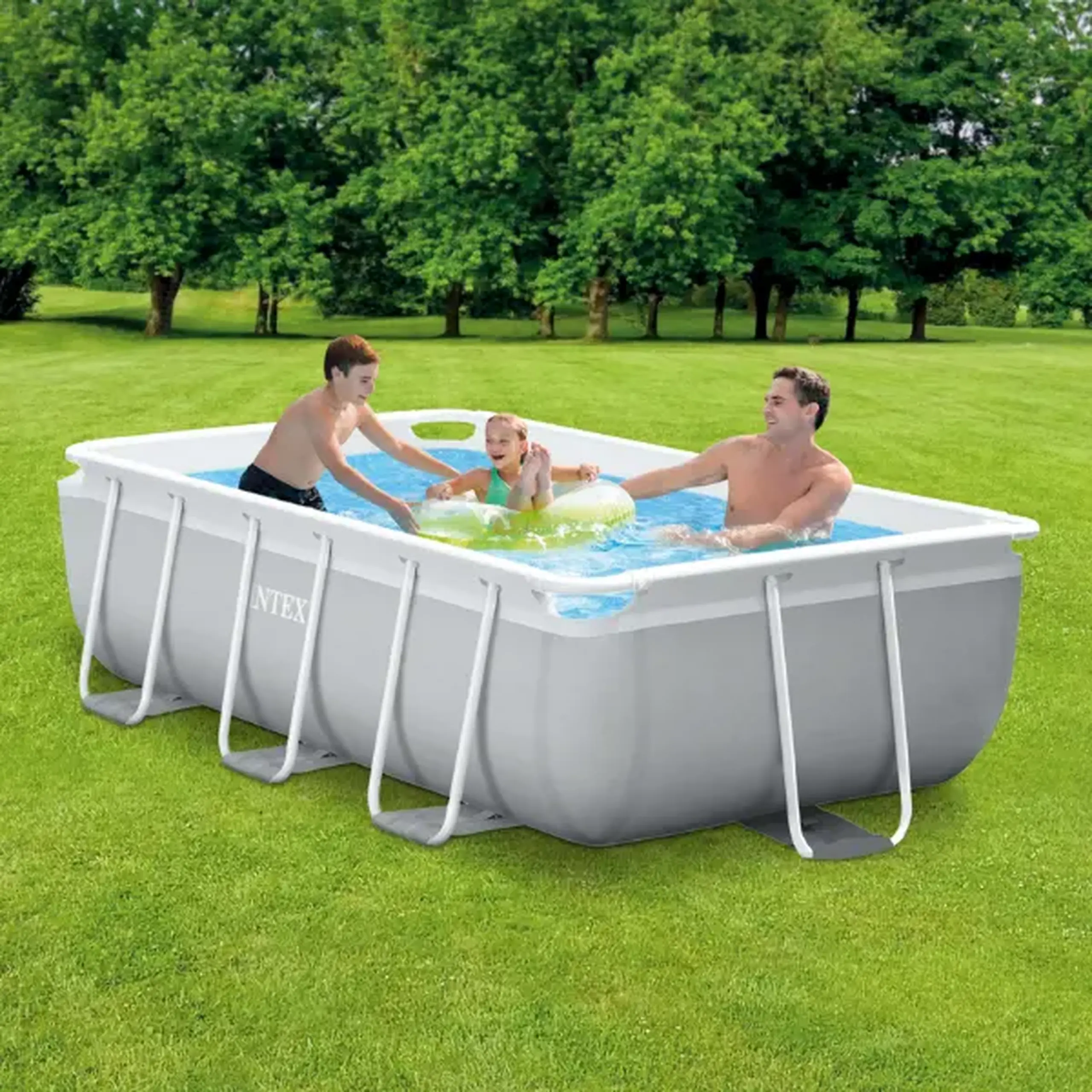 INTEX Piscină PRISM FRAME RECTANGULAR 300x175x80cm, 3539L, cadru metalic, cu pompă de filtrare