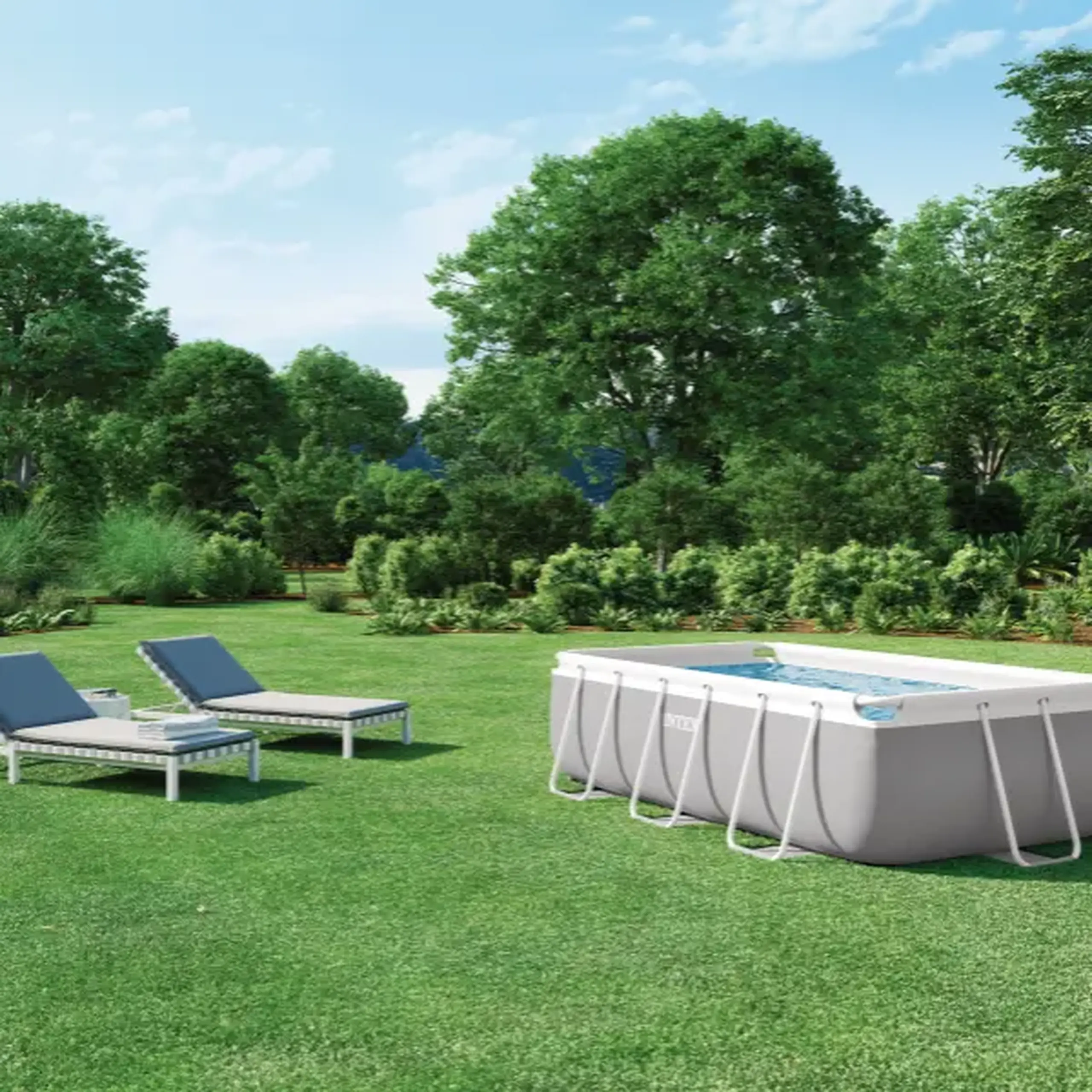 INTEX Piscină PRISM FRAME RECTANGULAR 300x175x80cm, 3539L, cadru metalic, cu pompă de filtrare