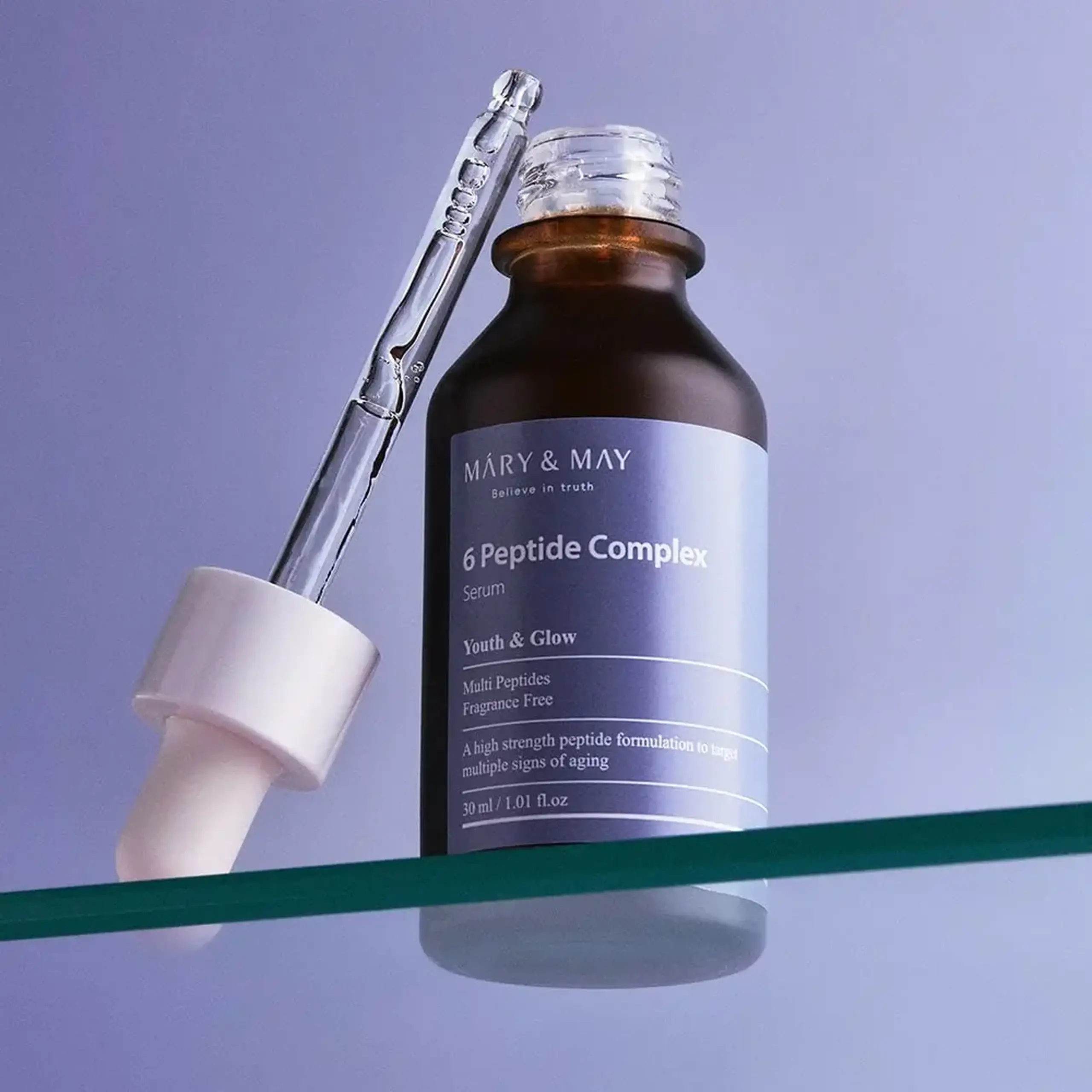 Ser anti-îmbătrânire cu șase tipuri de peptide Mary &amp; May 6 Peptide Complex Serum 30ml
