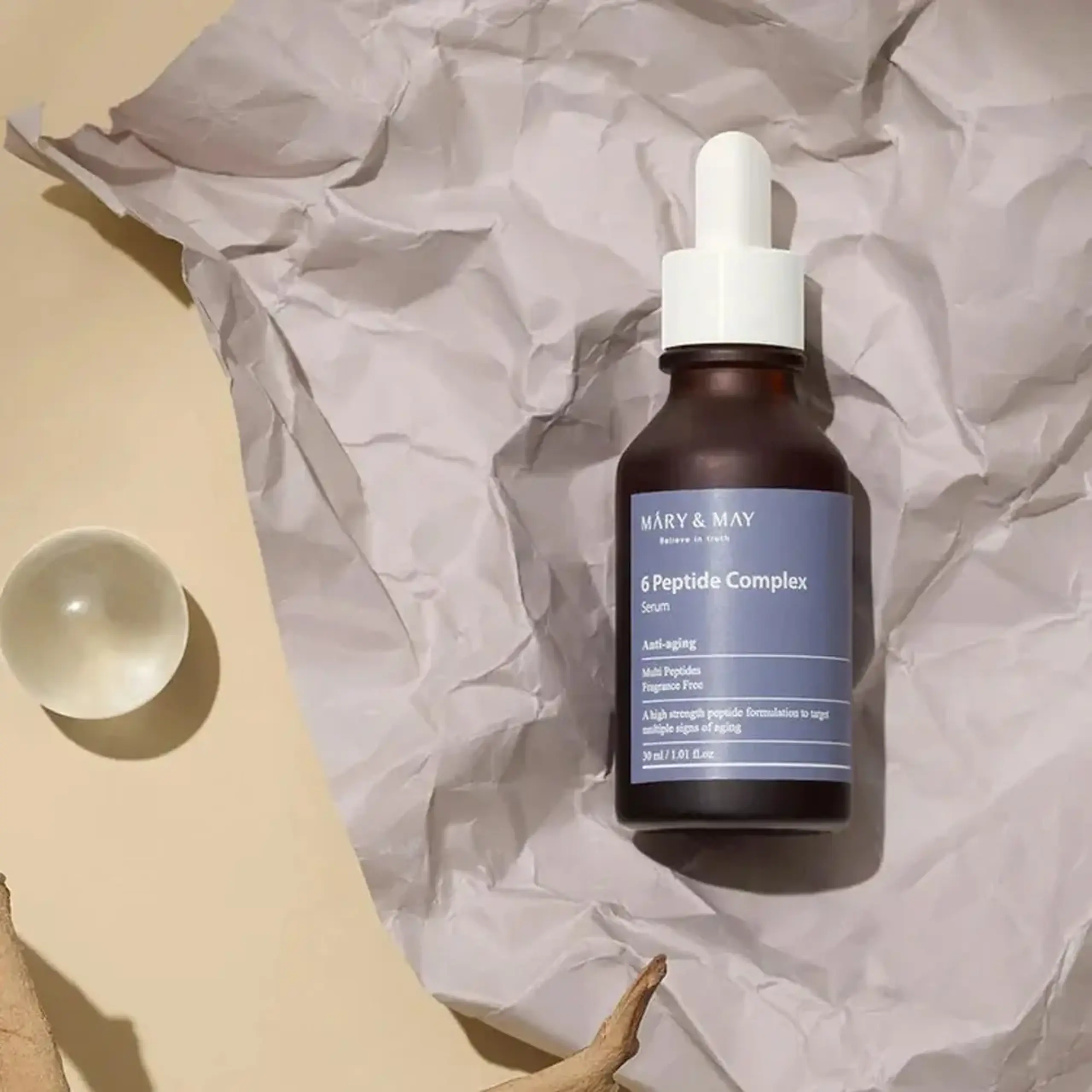 Ser anti-îmbătrânire cu șase tipuri de peptide Mary &amp; May 6 Peptide Complex Serum 30ml
