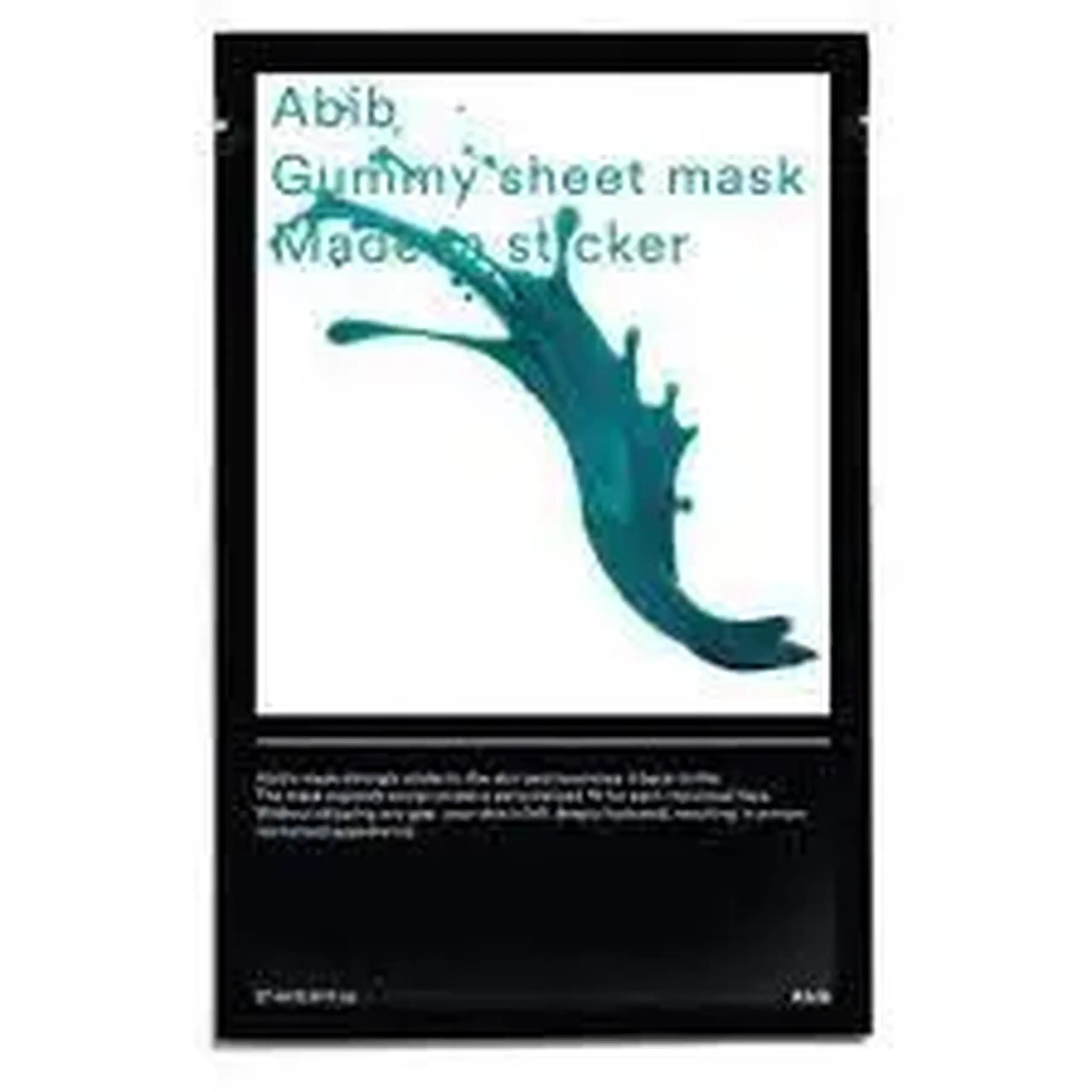 Mască pentru pielea deteriorată Abib Gummy Sheet Mask Madecassoside Sticker