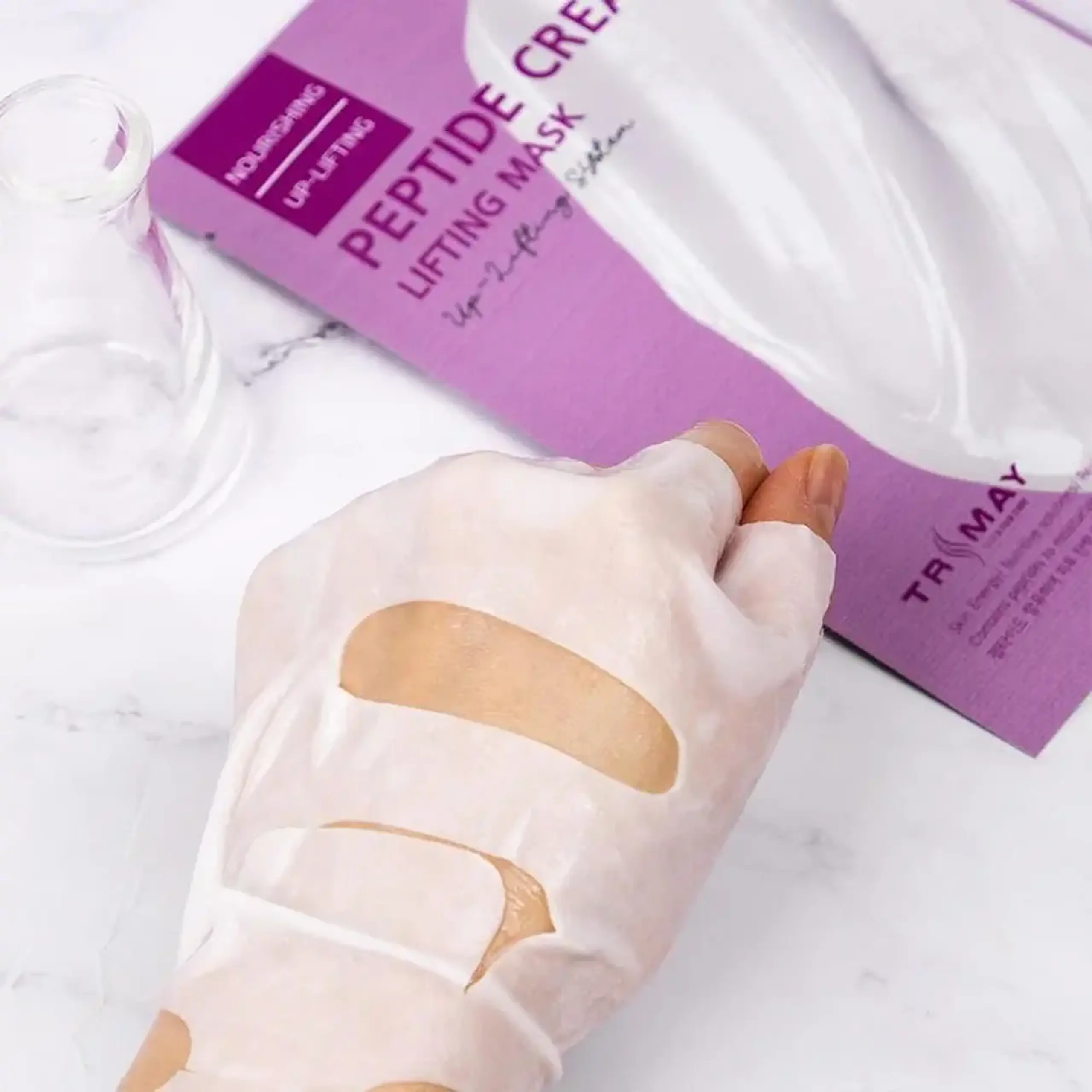 Mască din ţesătură cu peptide Trimay Peptide Creamy Lifting Mask