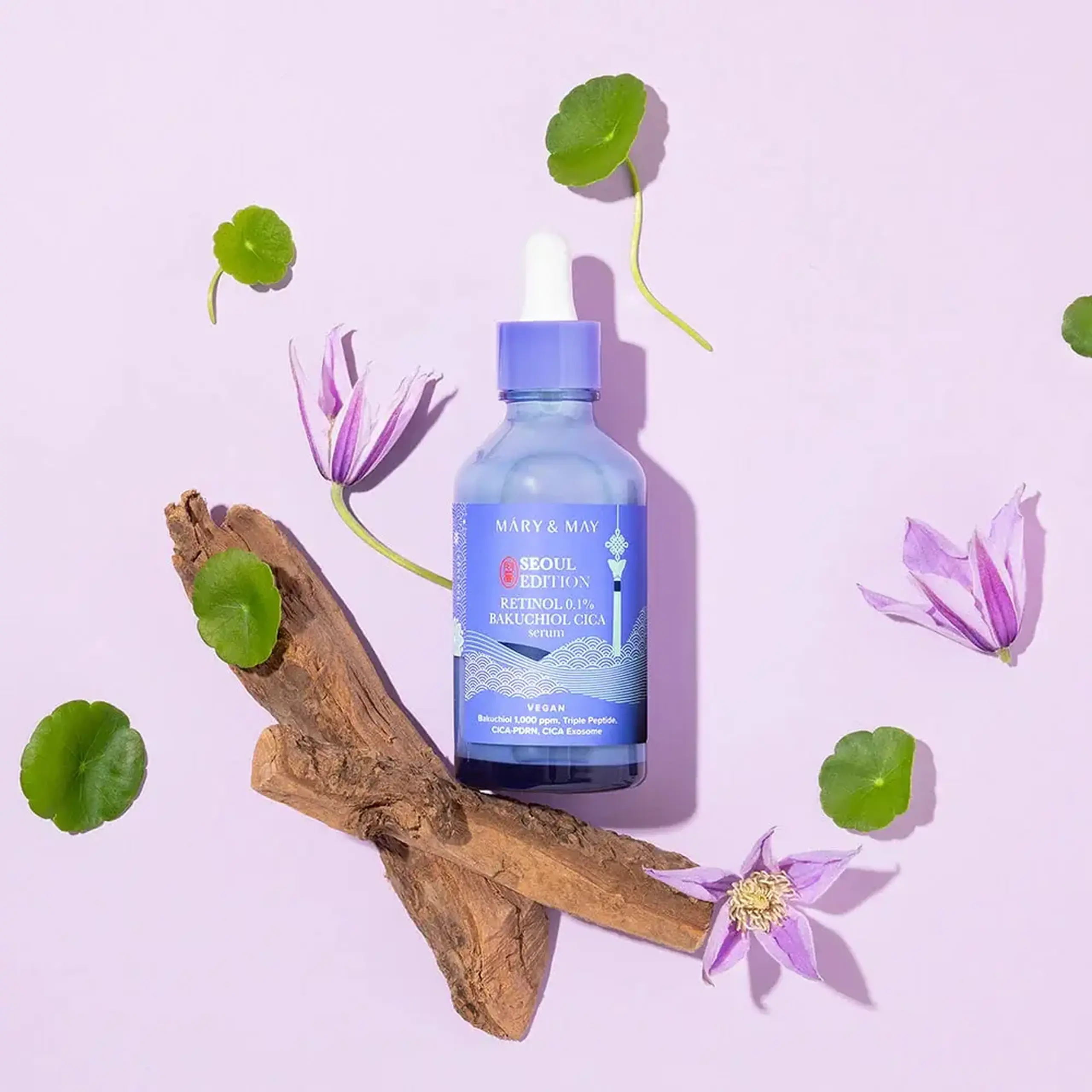Serum cu retinol și bakuchiol Mary&amp;May Retinol 0.1% Bakuchiol Cica Serum Seoul Edition 80ml
