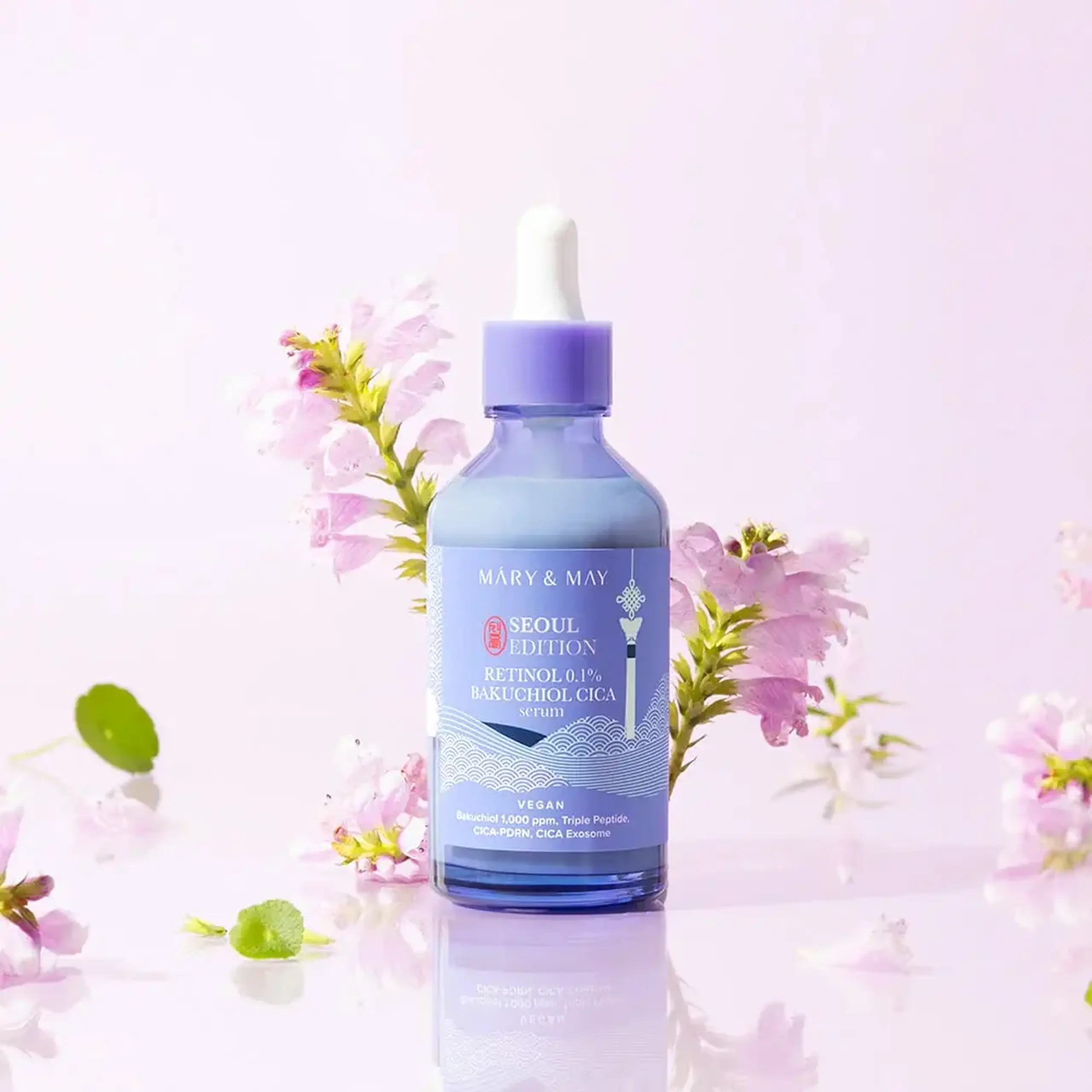 Serum cu retinol și bakuchiol Mary&amp;May Retinol 0.1% Bakuchiol Cica Serum Seoul Edition 80ml