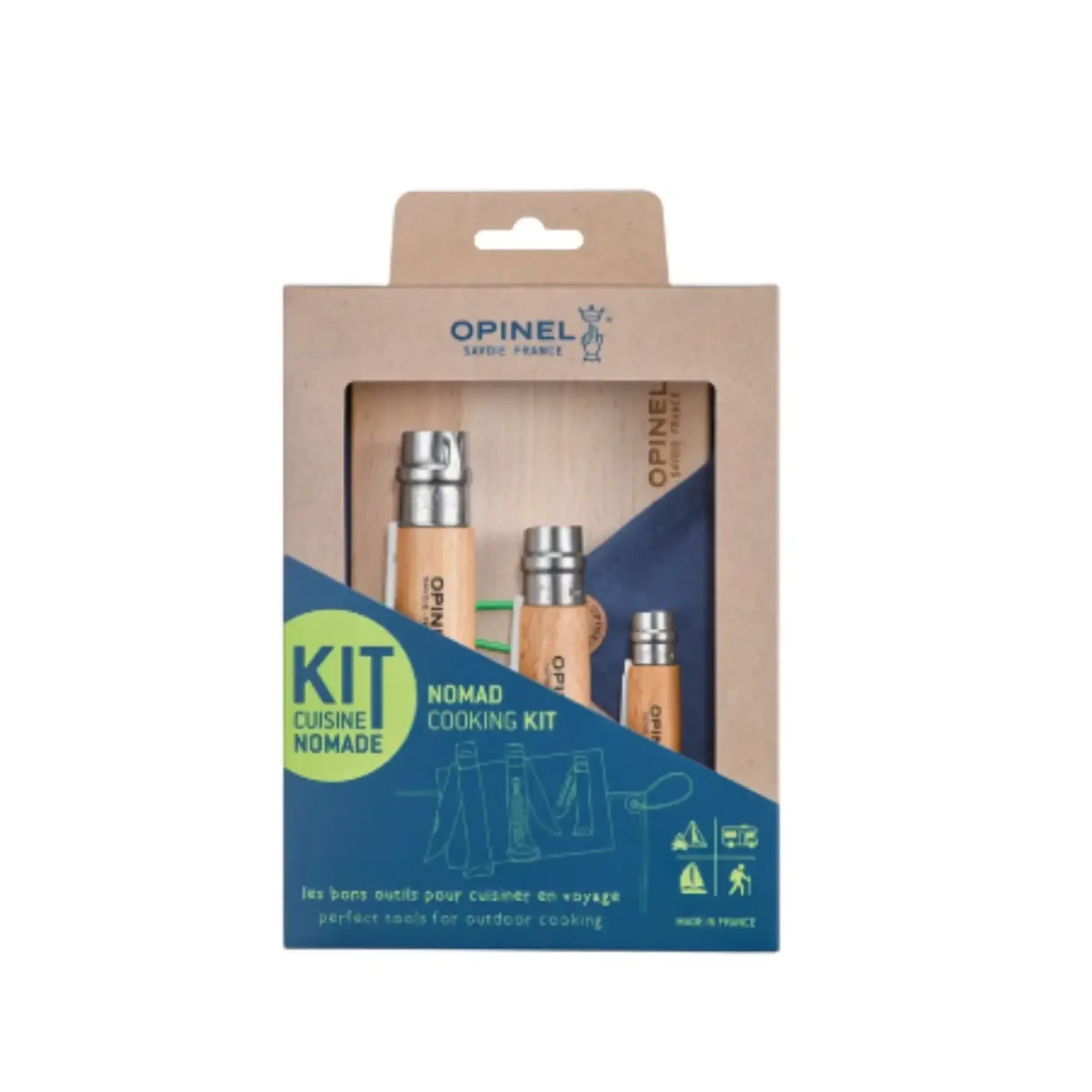 Set cuțite de bucătărie Opinel Nomadic Kit Nr10 with bottle opener