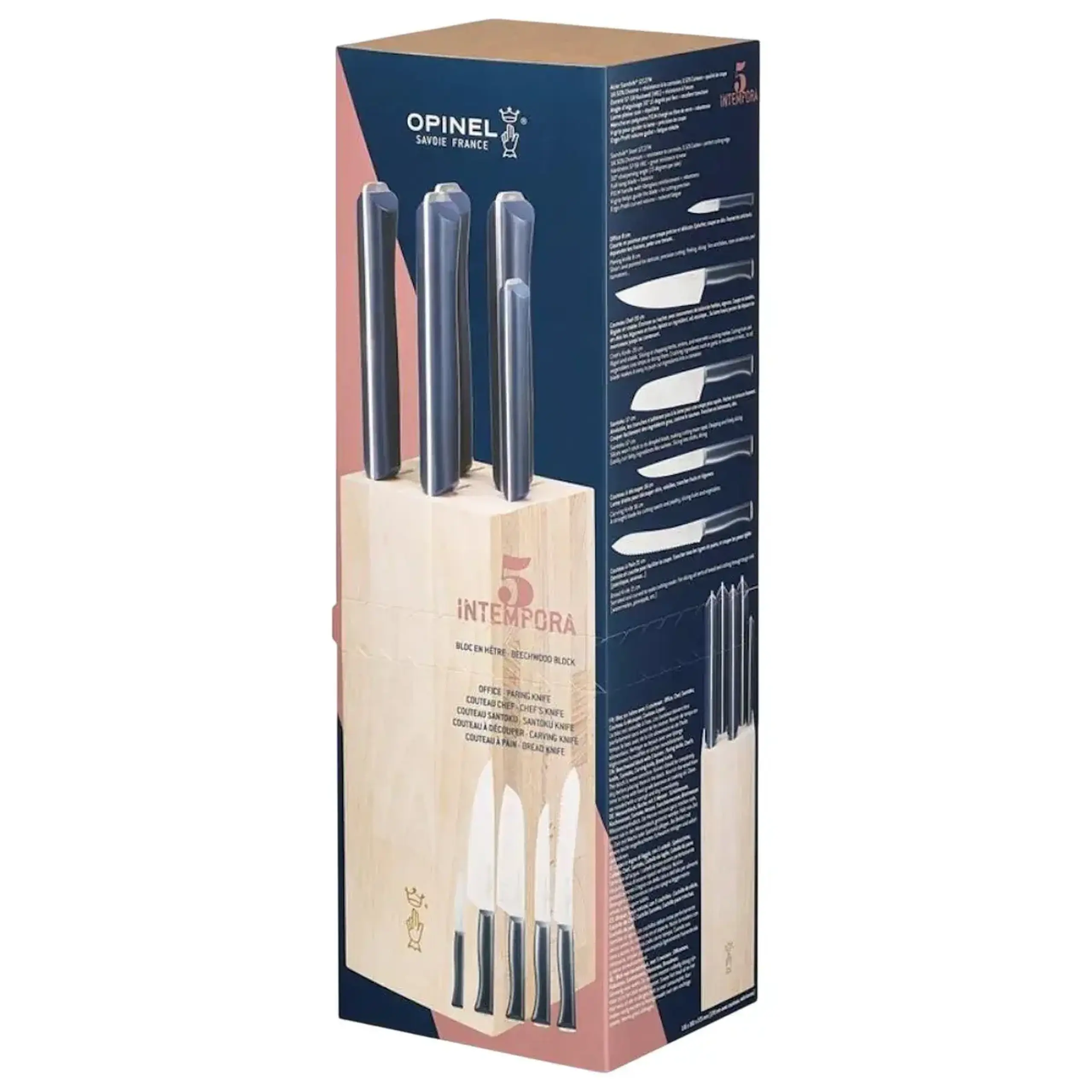 Set cuțite de bucătarie Opinel Block of 5 Intempora