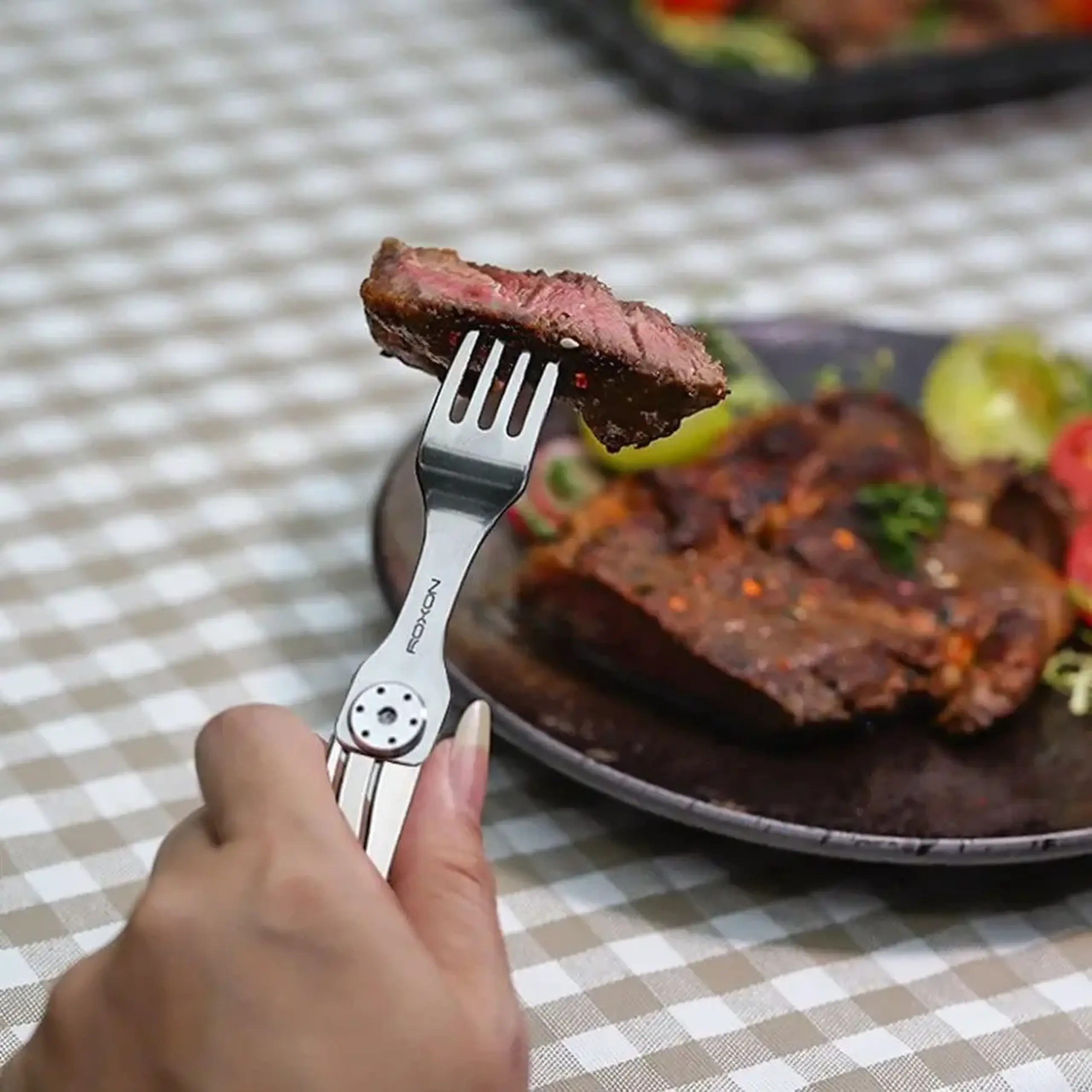 Set de tacâmuri Roxon 2 in1 Camping tool