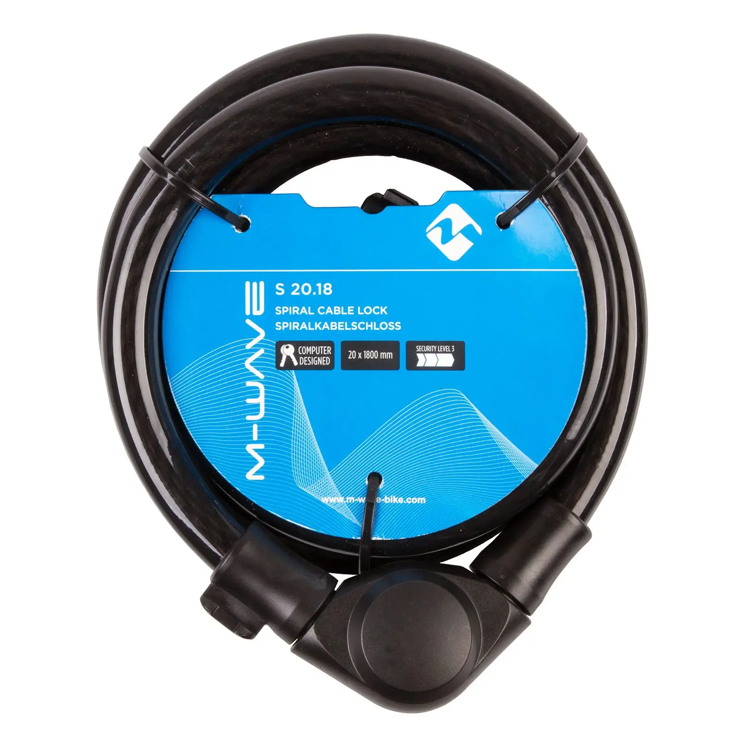 Lacăt bicicletă M-WAVE S 20.18 spiral cable lock