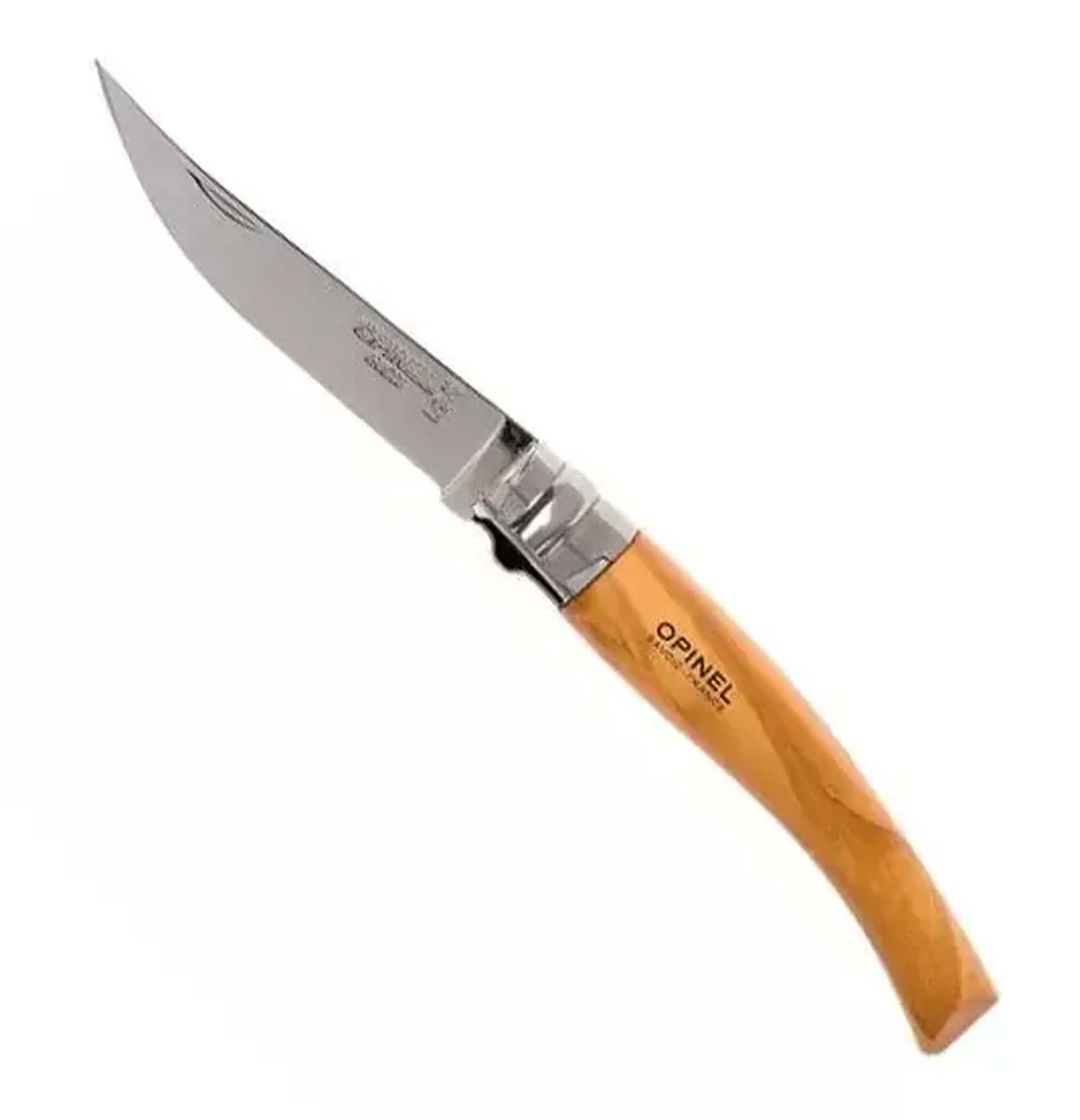 Cuțit Opinel Slim Olive Mirror blade Nr. 8